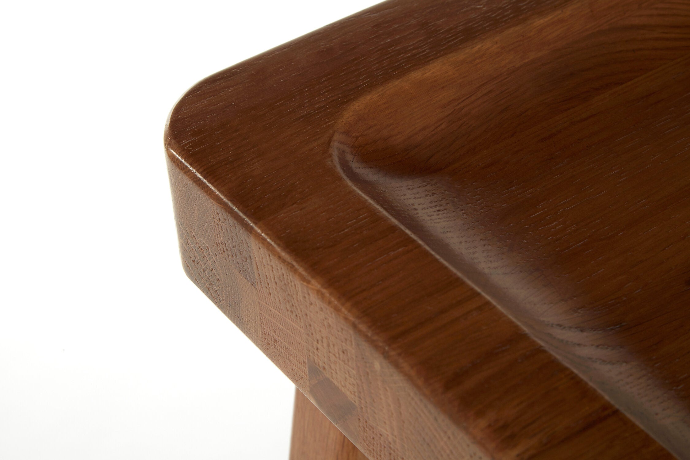 Rustic Oak Cut Out Seat Bar Stool - The Orchard Home and Gifts
