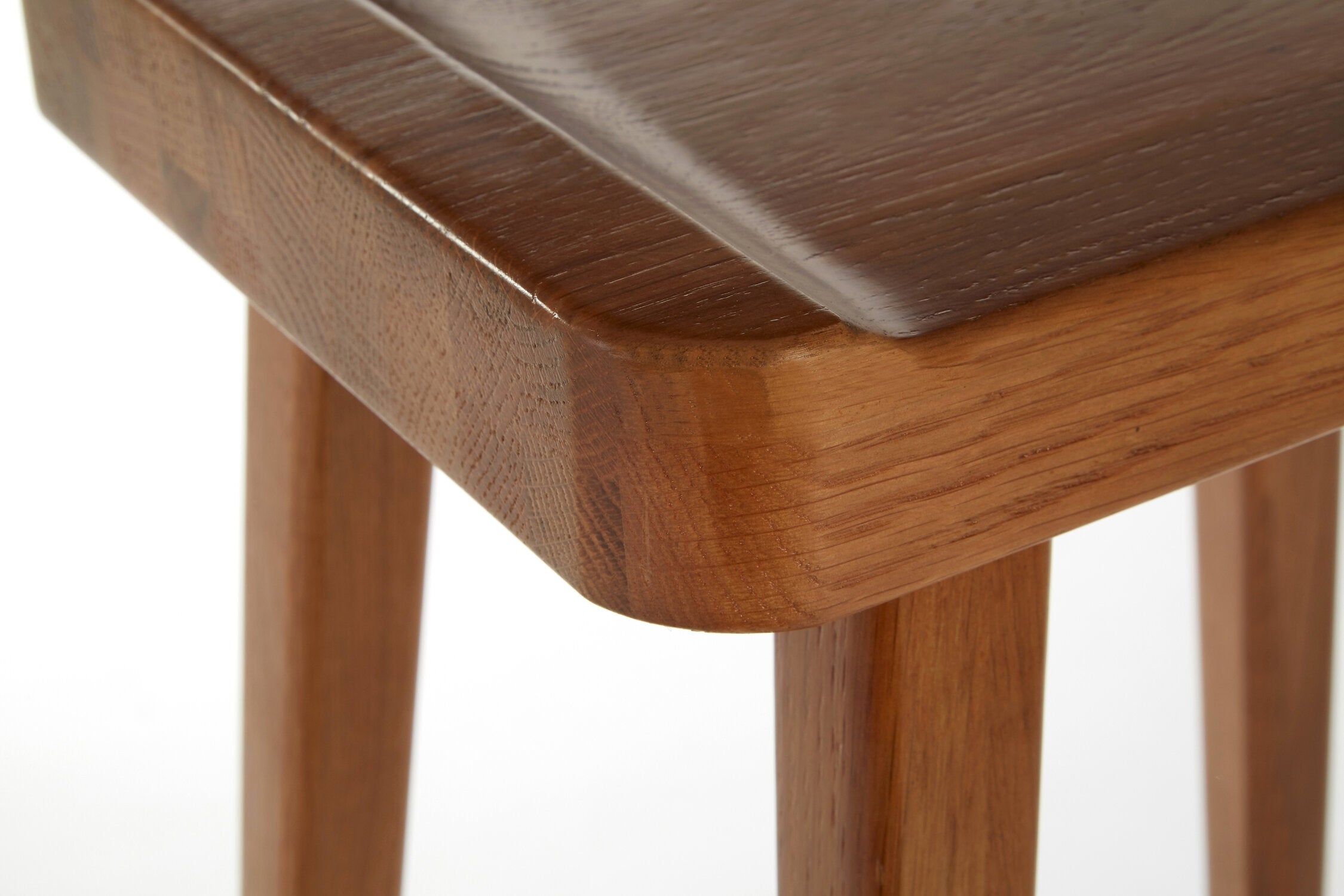 Rustic Oak Cut Out Seat Bar Stool - The Orchard Home and Gifts