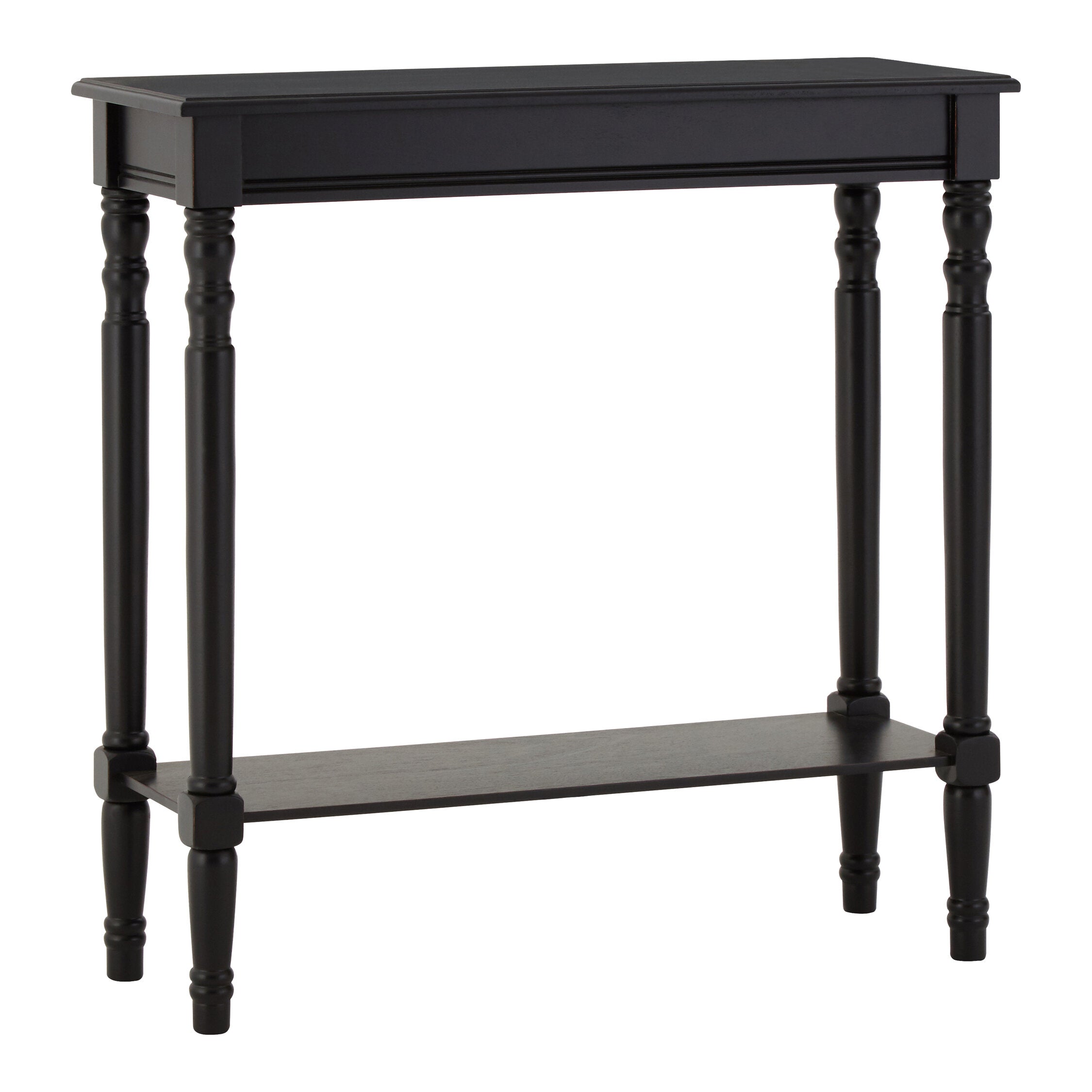 Classic Vintage Black Slim Console Table - The Orchard Home and Gifts