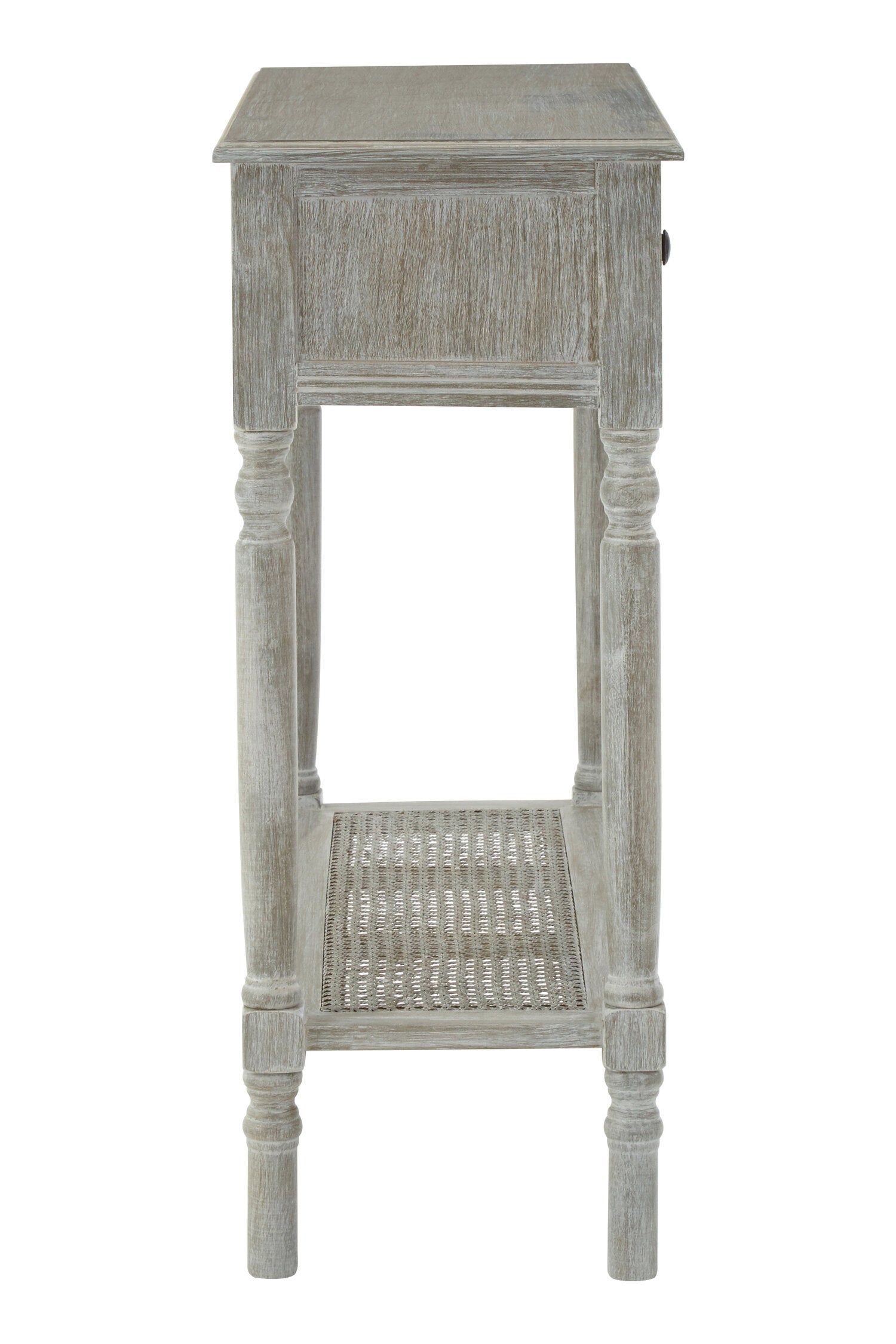 Grey Wash Wooden Two Drawer Console Table - The Orchard Home and Gifts
