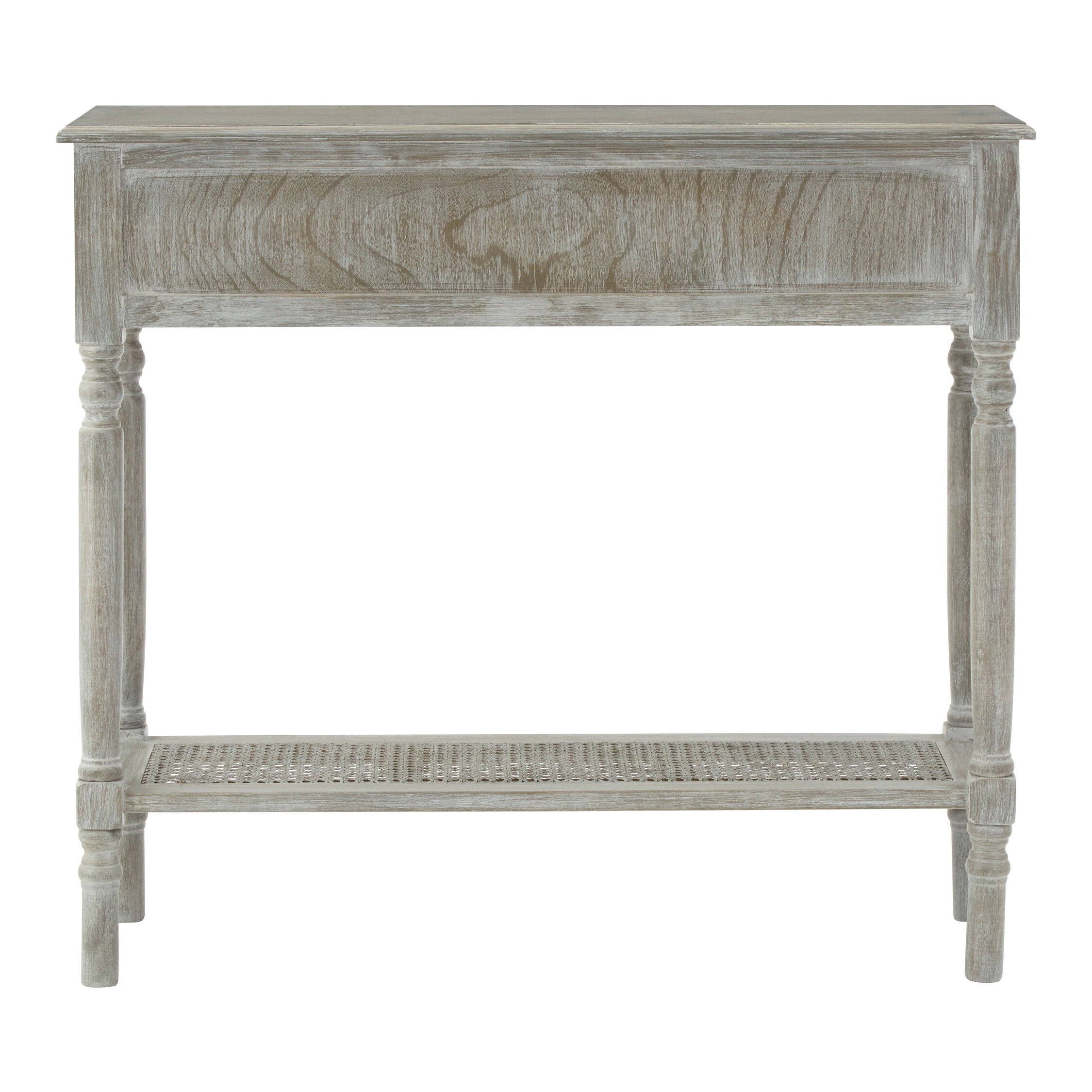 Grey Wash Wooden Two Drawer Console Table - The Orchard Home and Gifts