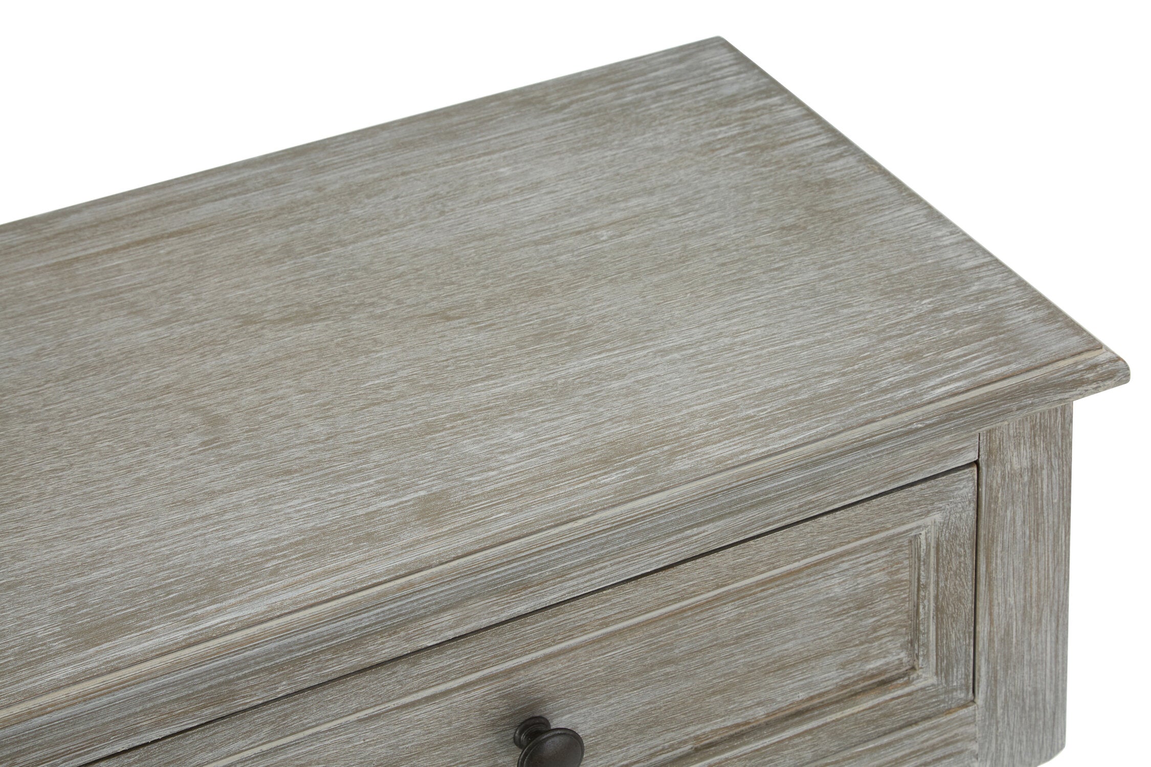 Grey Wash Wooden Two Drawer Console Table - The Orchard Home and Gifts