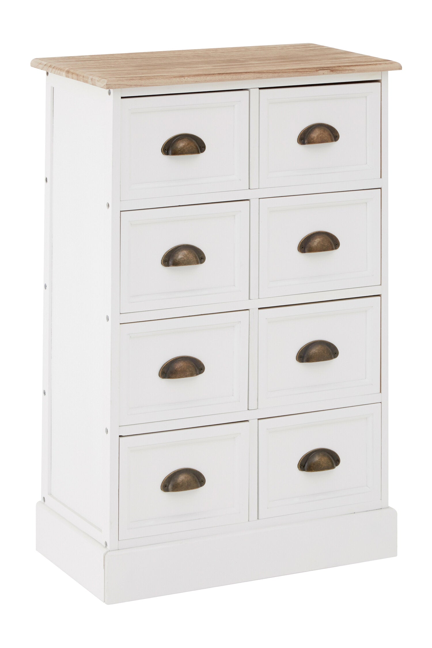 Coastal White Eight Drawer Chest of Drawers - The Orchard Home and Gifts