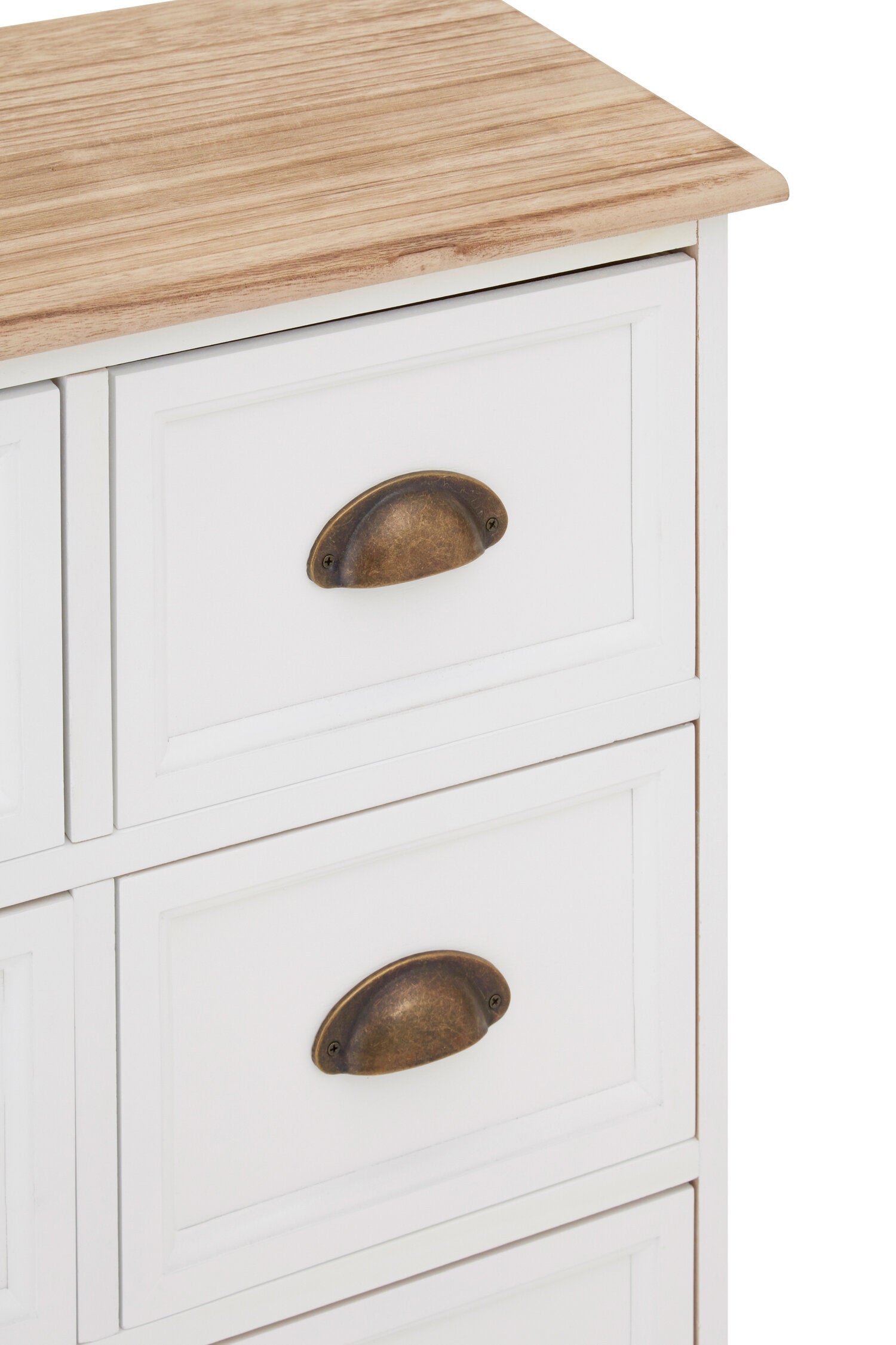 Coastal White Eight Drawer Chest of Drawers - The Orchard Home and Gifts