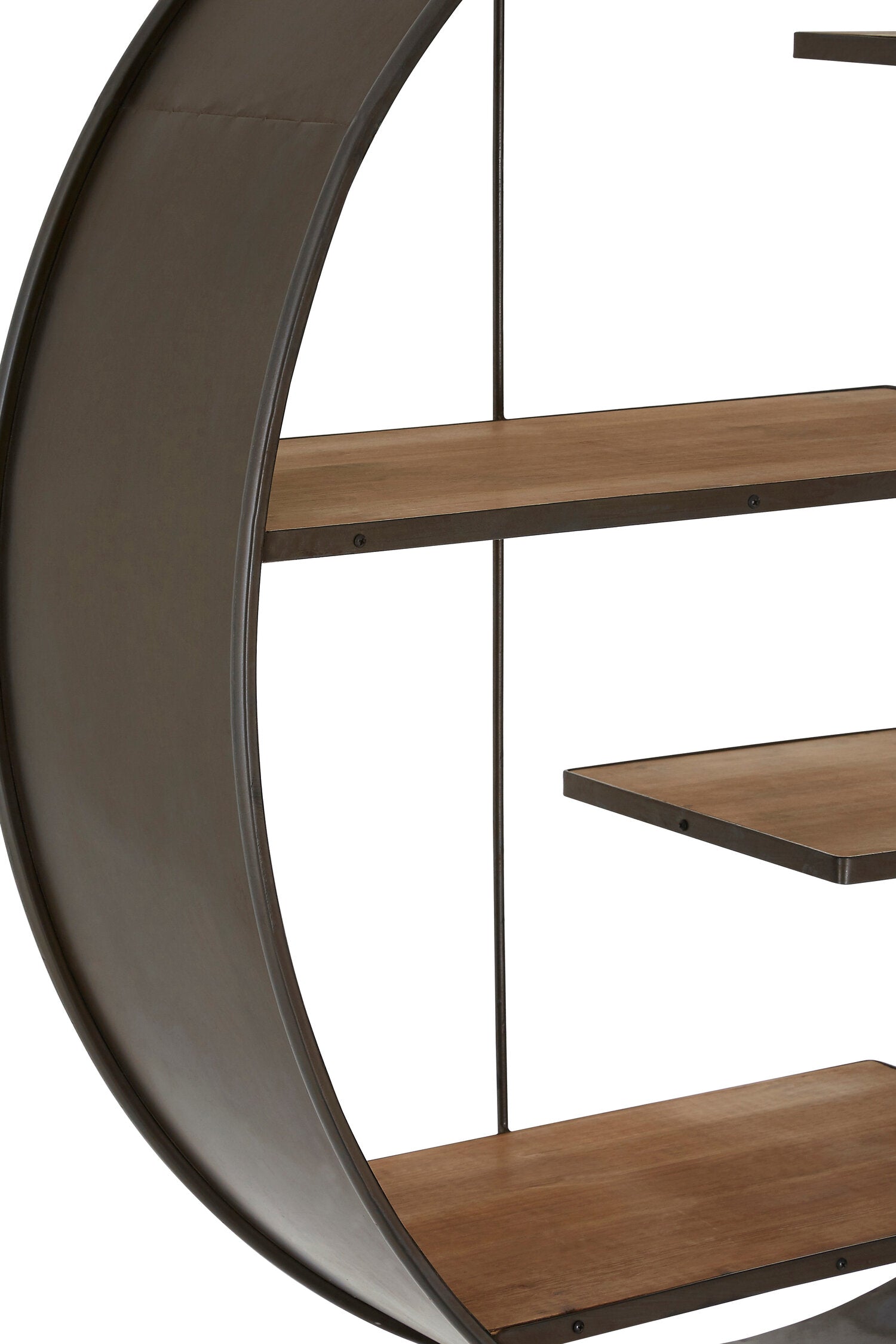 Iron and Wood Circular Shelving Display Unit - The Orchard Home and Gifts