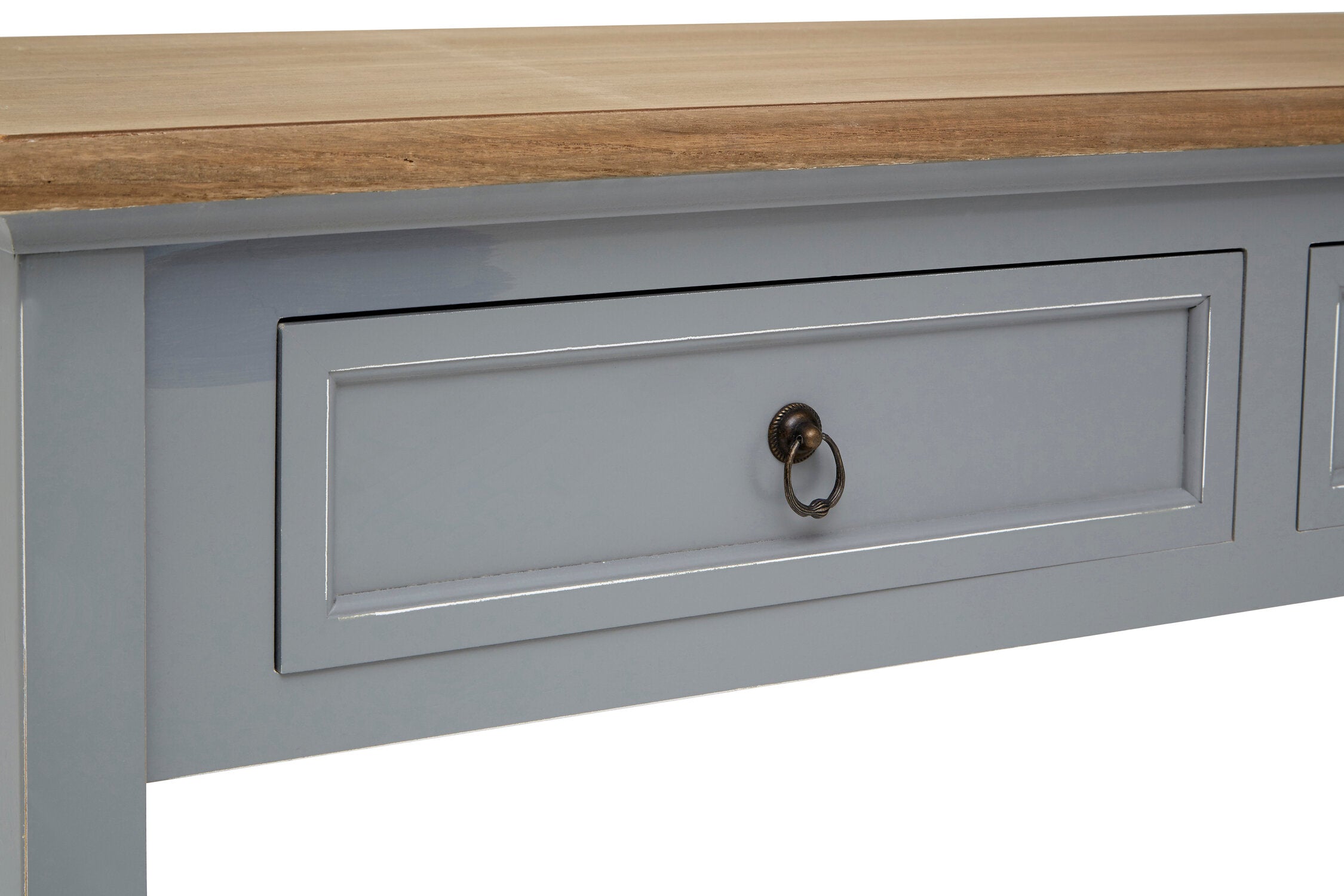 Windsor Grey Two Drawer Console Table - The Orchard Home and Gifts
