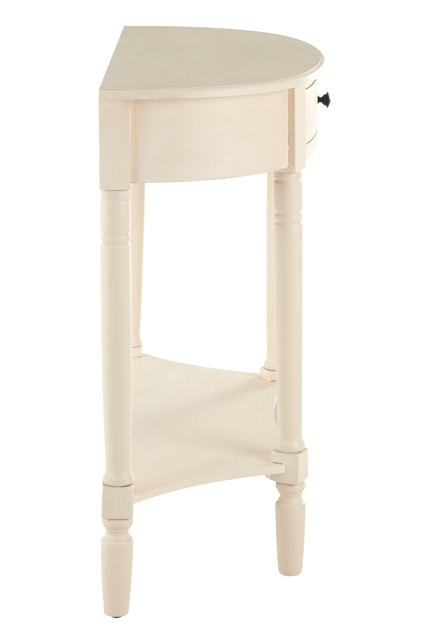 Classic Antique White Half Moon Console Table - The Orchard Home and Gifts