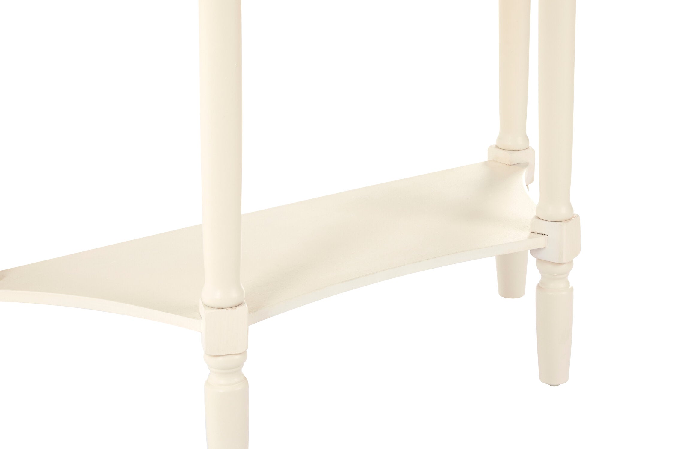 Classic Antique White Half Moon Console Table - The Orchard Home and Gifts