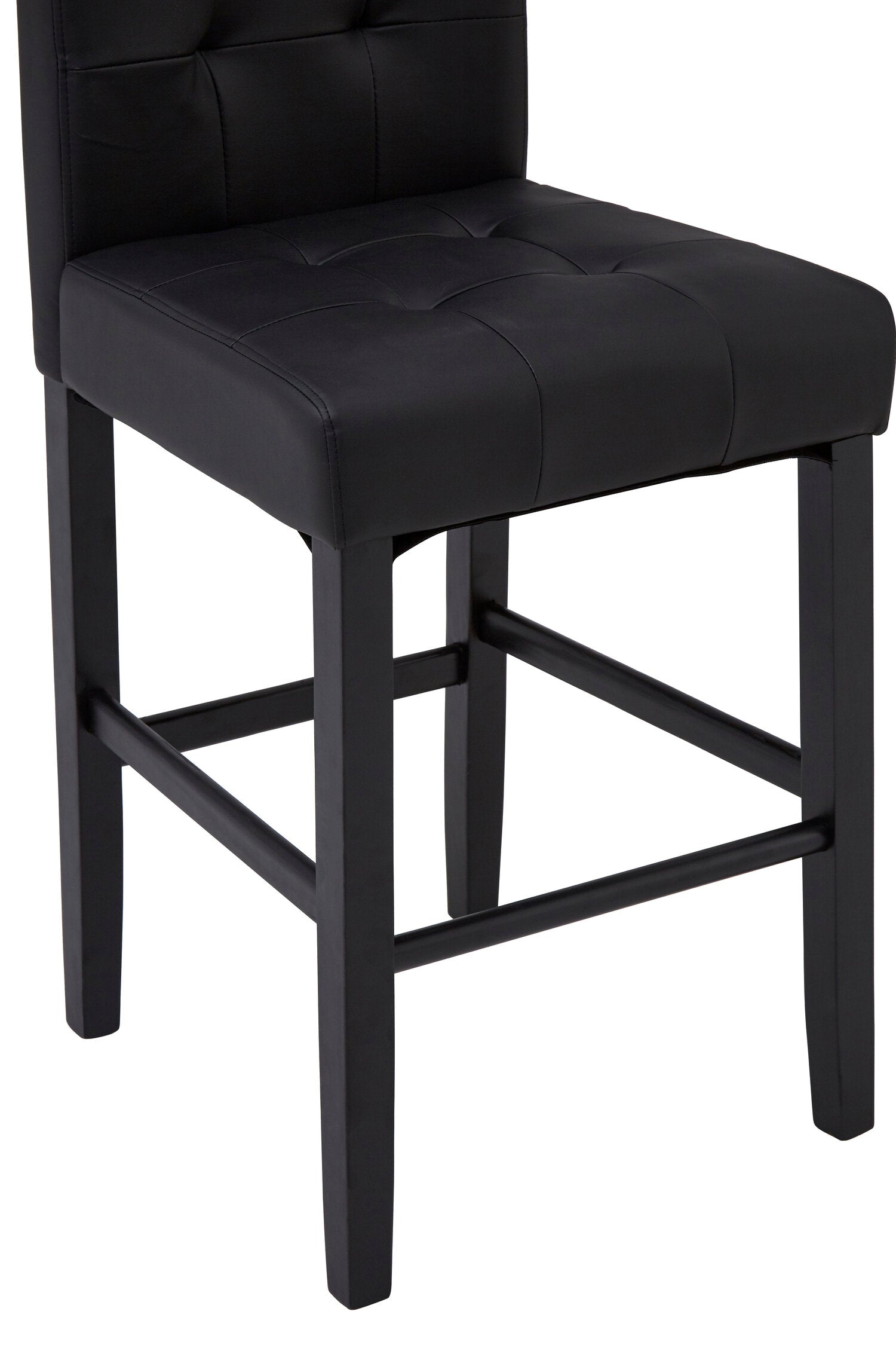 Mayfair Black Buttoned Padded Bar Stool - The Orchard Home and Gifts
