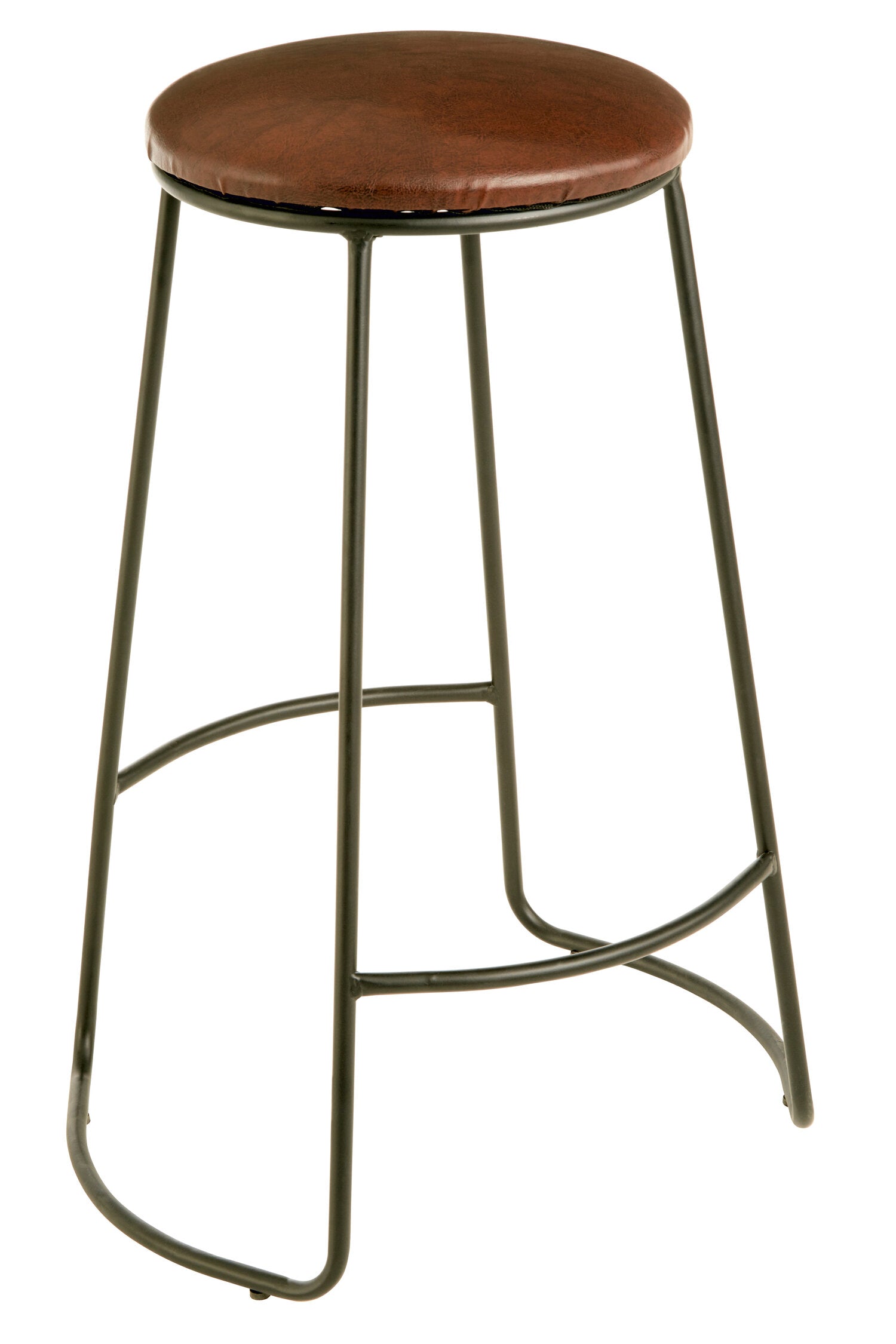 Hoxton Brown Industrial Metal Bar Stool - The Orchard Home and Gifts