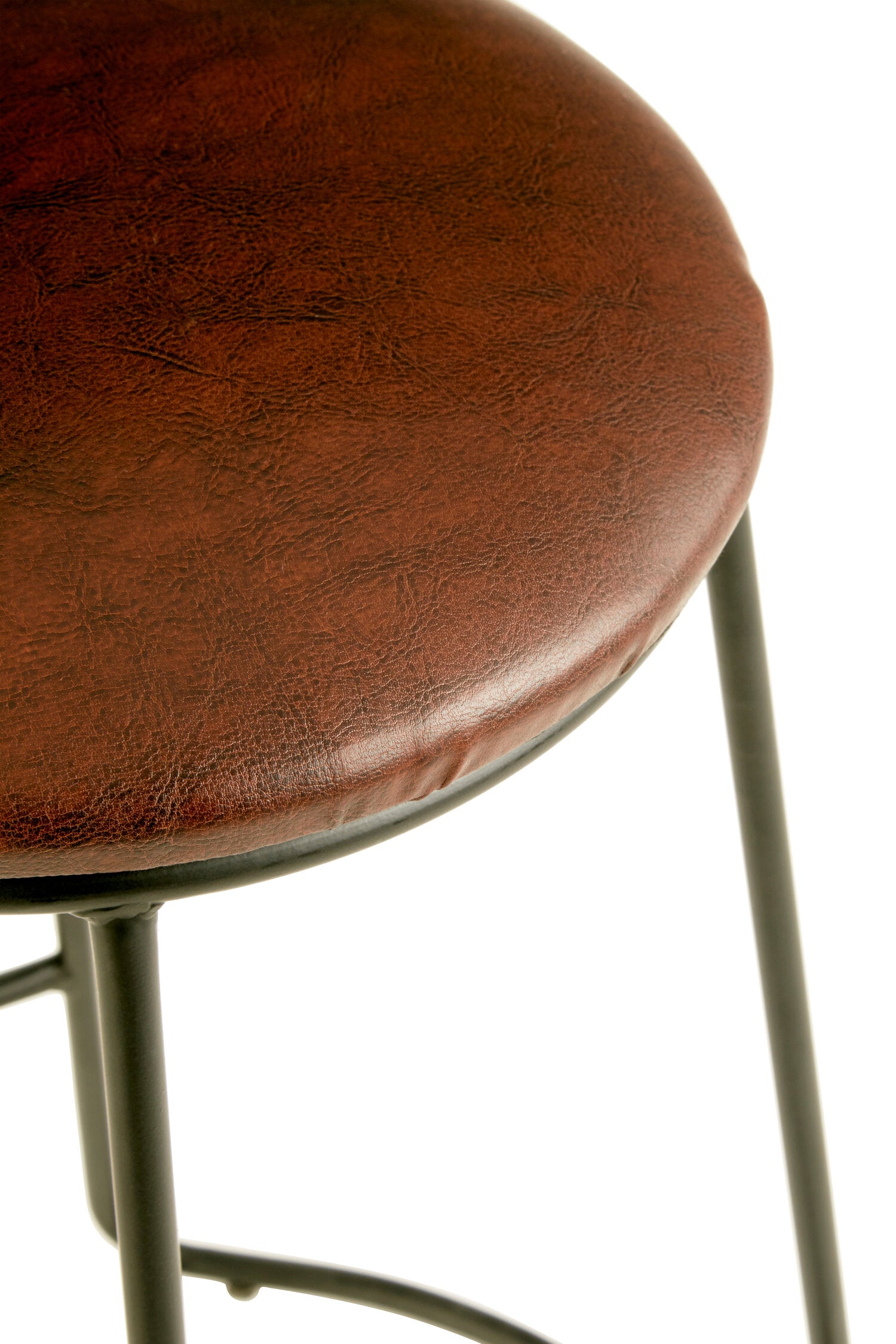 Hoxton Brown Industrial Metal Bar Stool - The Orchard Home and Gifts