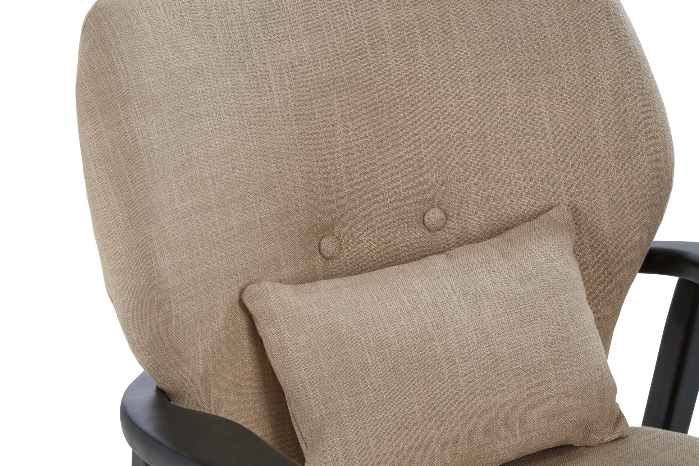 Mid Century Beige Padded Armcahir with Black Frame - The Orchard Home and Gifts