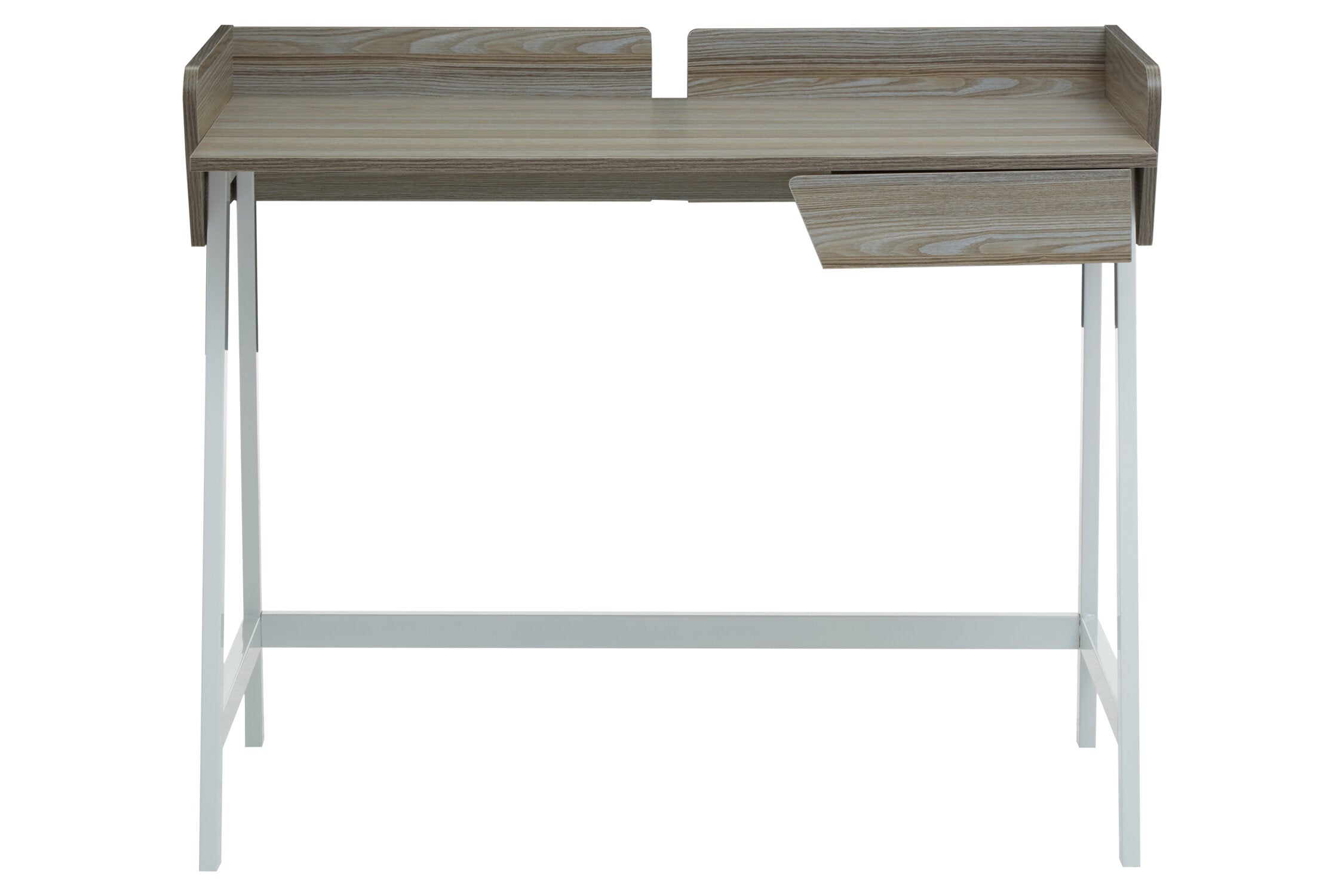 Oak Effect One Drawer Desk With Iron Legs - The Orchard Home and Gifts