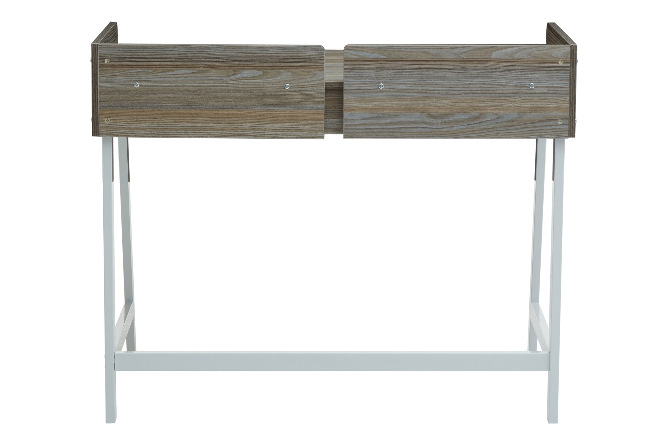 Oak Effect One Drawer Desk With Iron Legs - The Orchard Home and Gifts