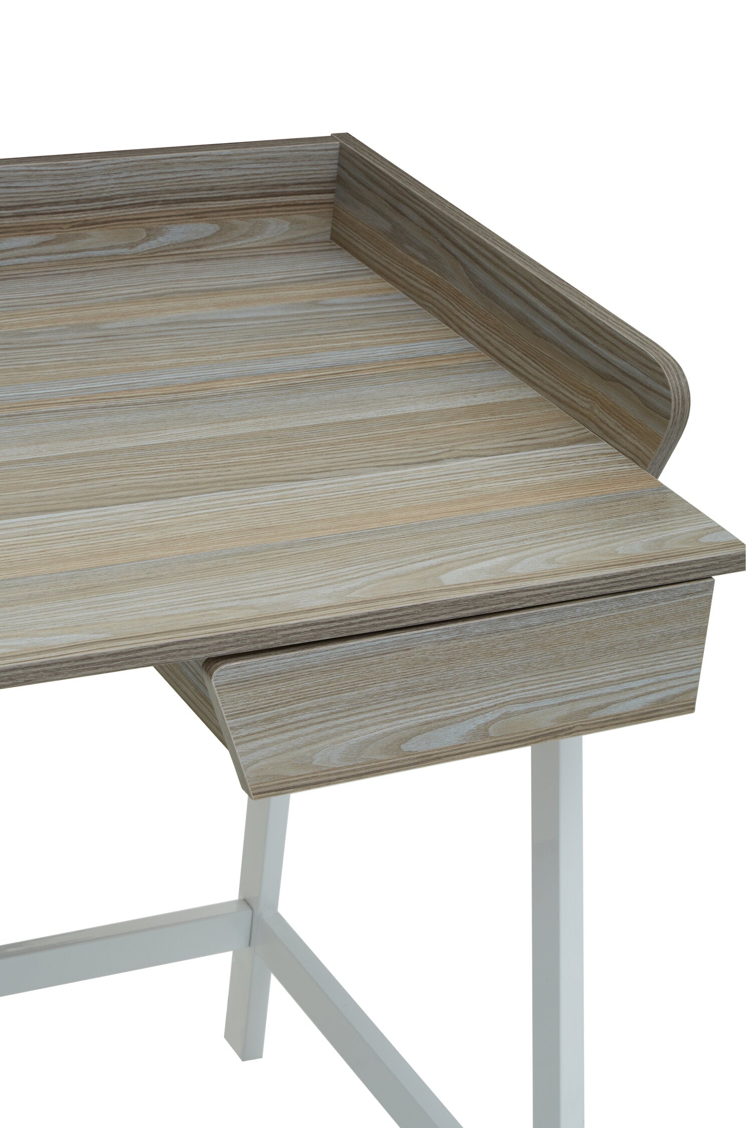 Oak Effect One Drawer Desk With Iron Legs - The Orchard Home and Gifts