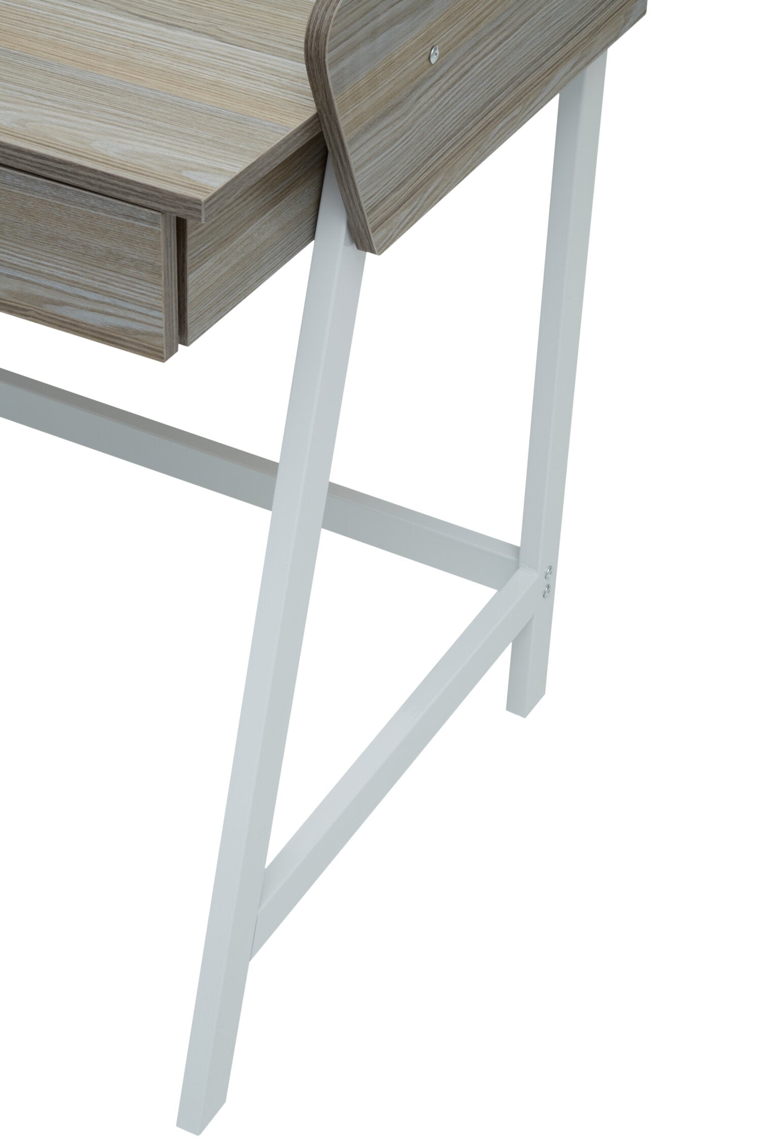 Oak Effect One Drawer Desk With Iron Legs - The Orchard Home and Gifts