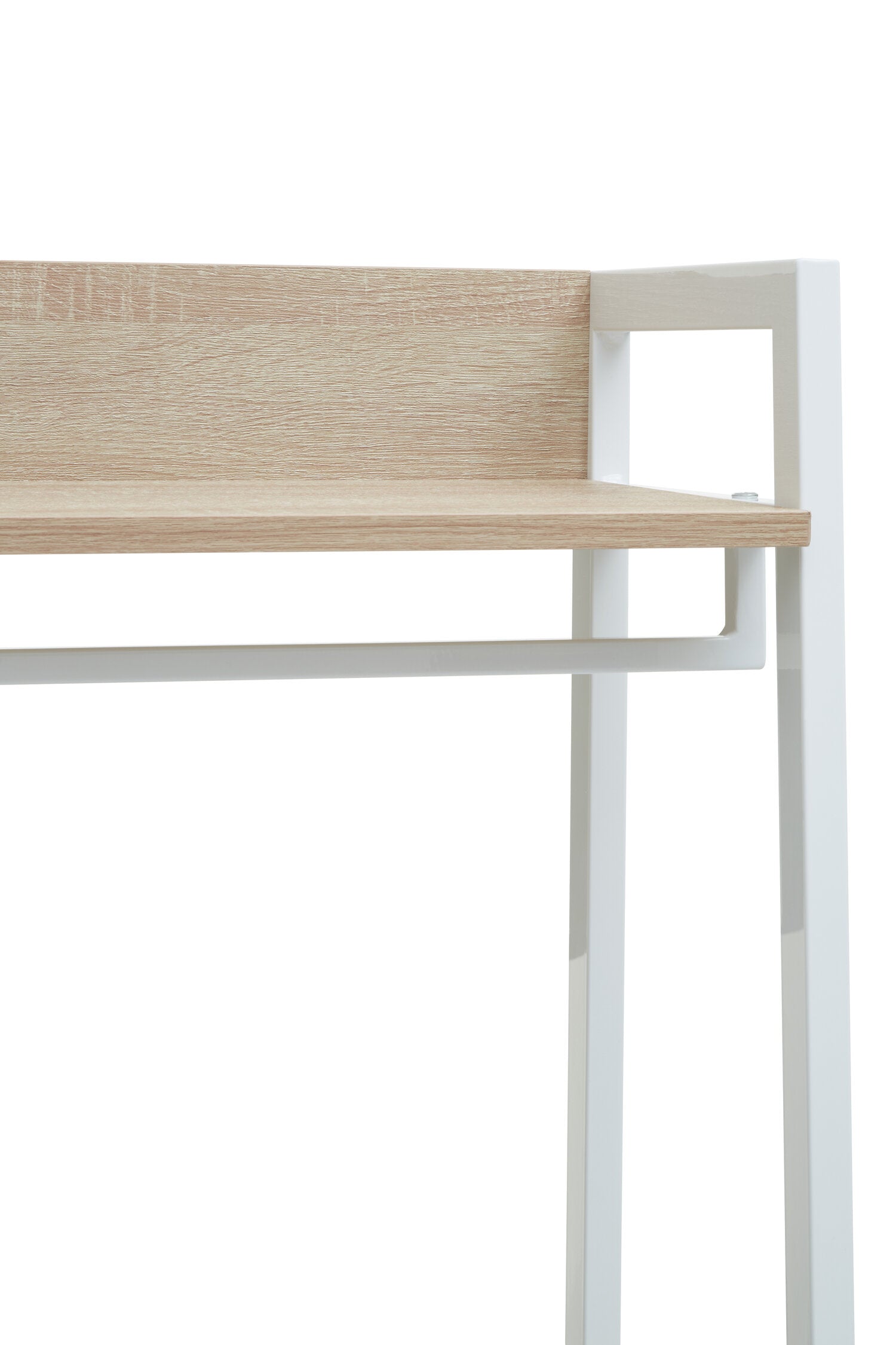 White and Natural Oak Effect Open Wardrobe with One Drawer - The Orchard Home and Gifts