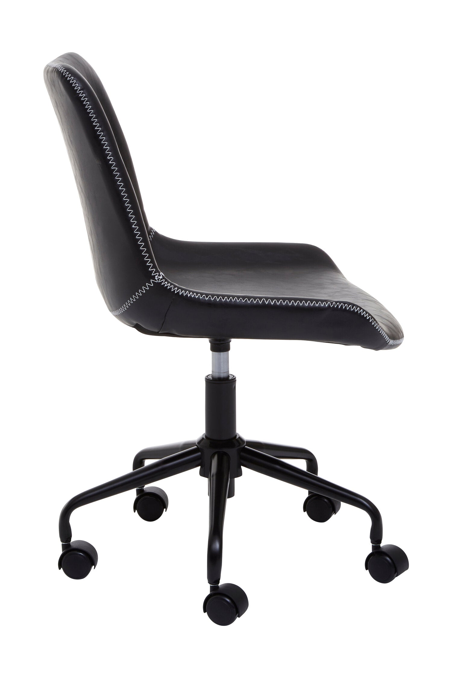 Morris Black PU Leather Swivel Office Chair - The Orchard Home and Gifts