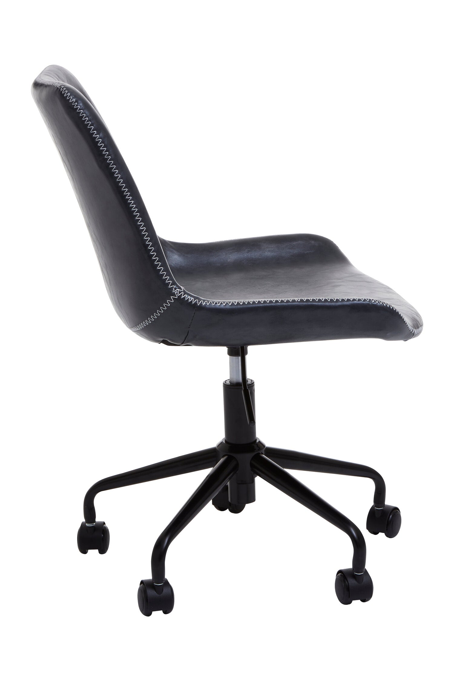 Morris Grey PU Leather Swivel Office Chair - The Orchard Home and Gifts