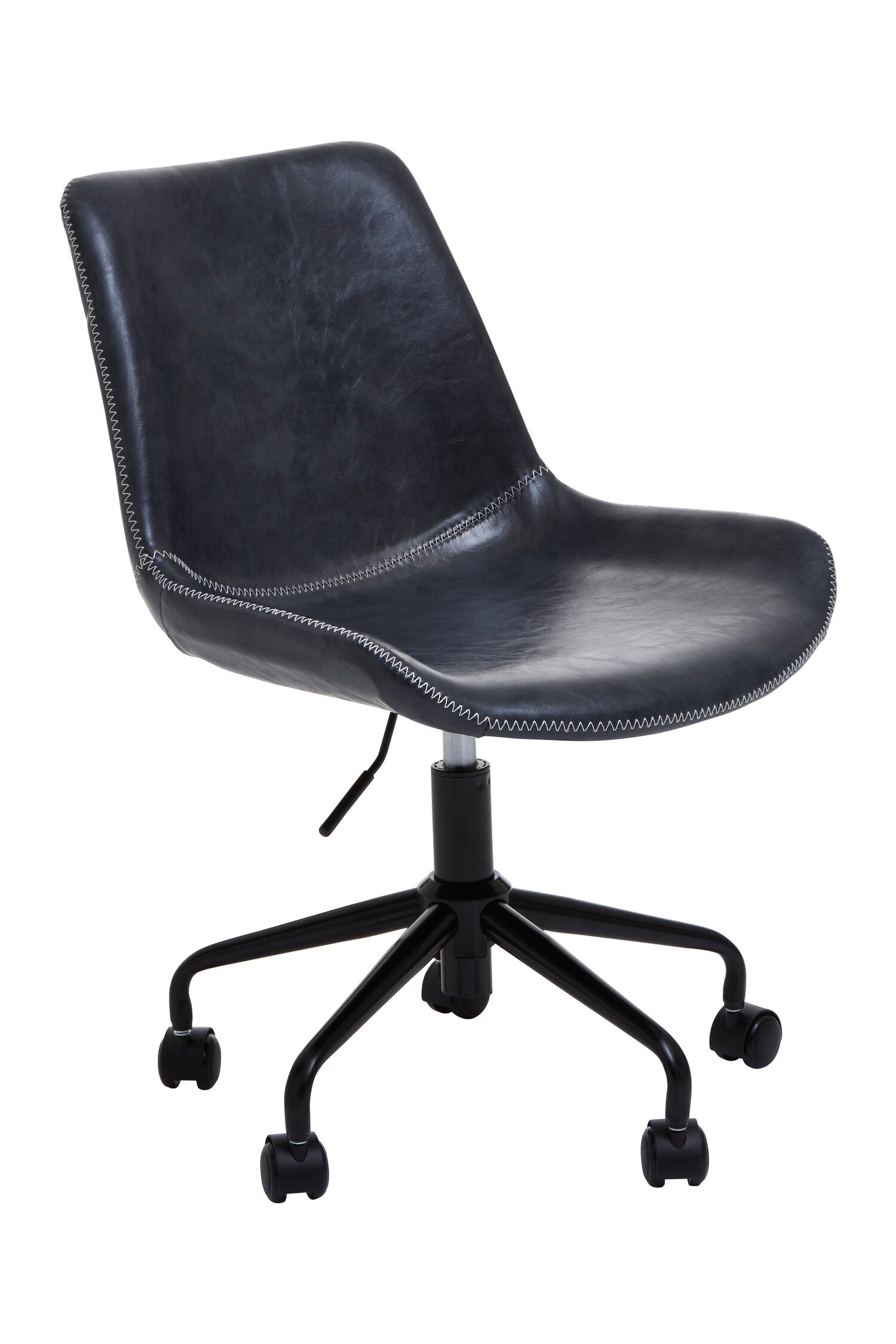 Morris Grey PU Leather Swivel Office Chair - The Orchard Home and Gifts