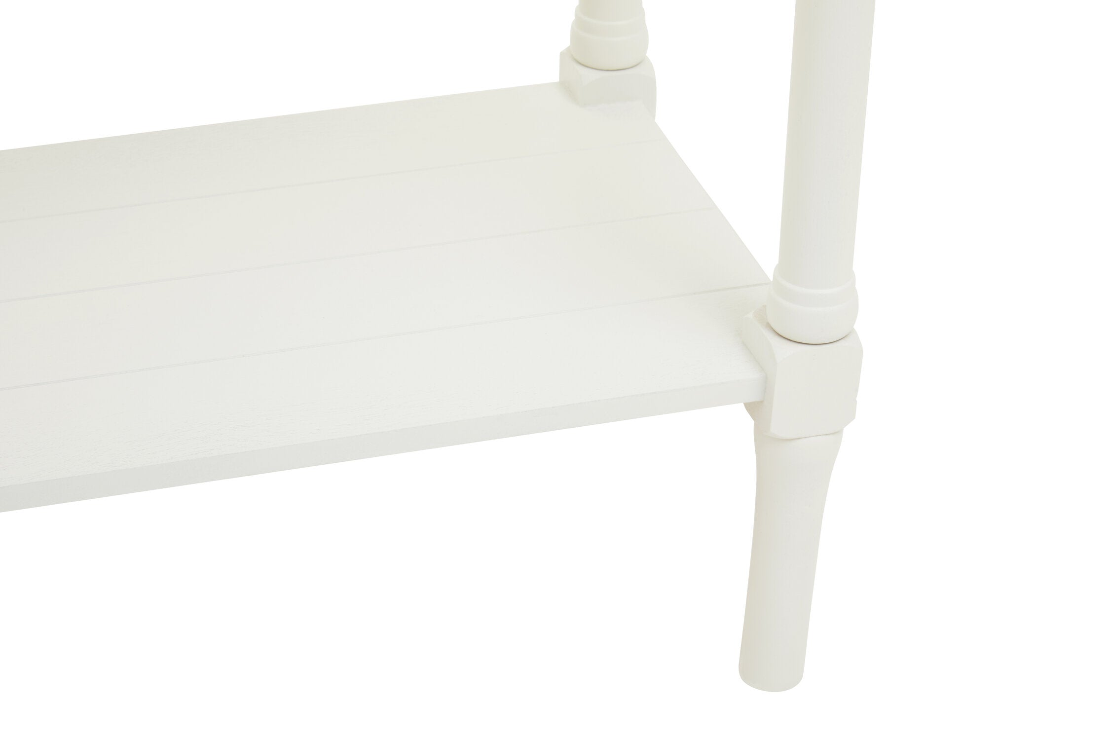 Country White Two Drawer Console Table with Shelf - The Orchard Home and Gifts