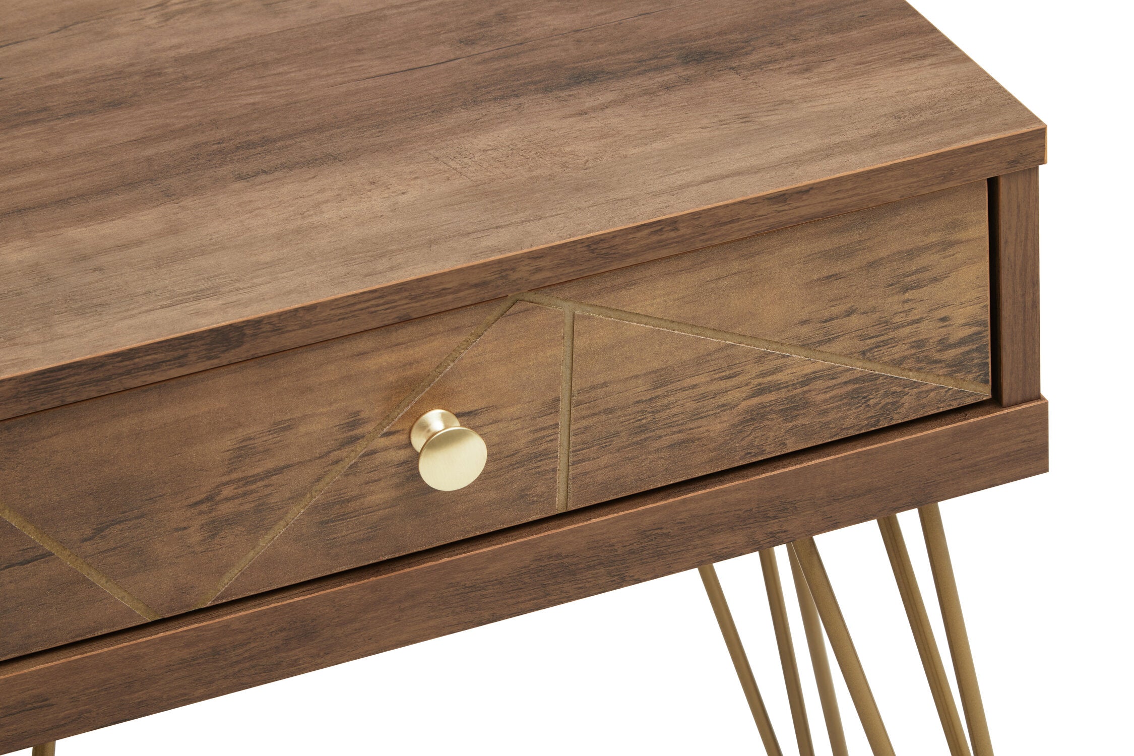 Albin One Drawer Side Table with Hairpin Legs - The Orchard Home and Gifts