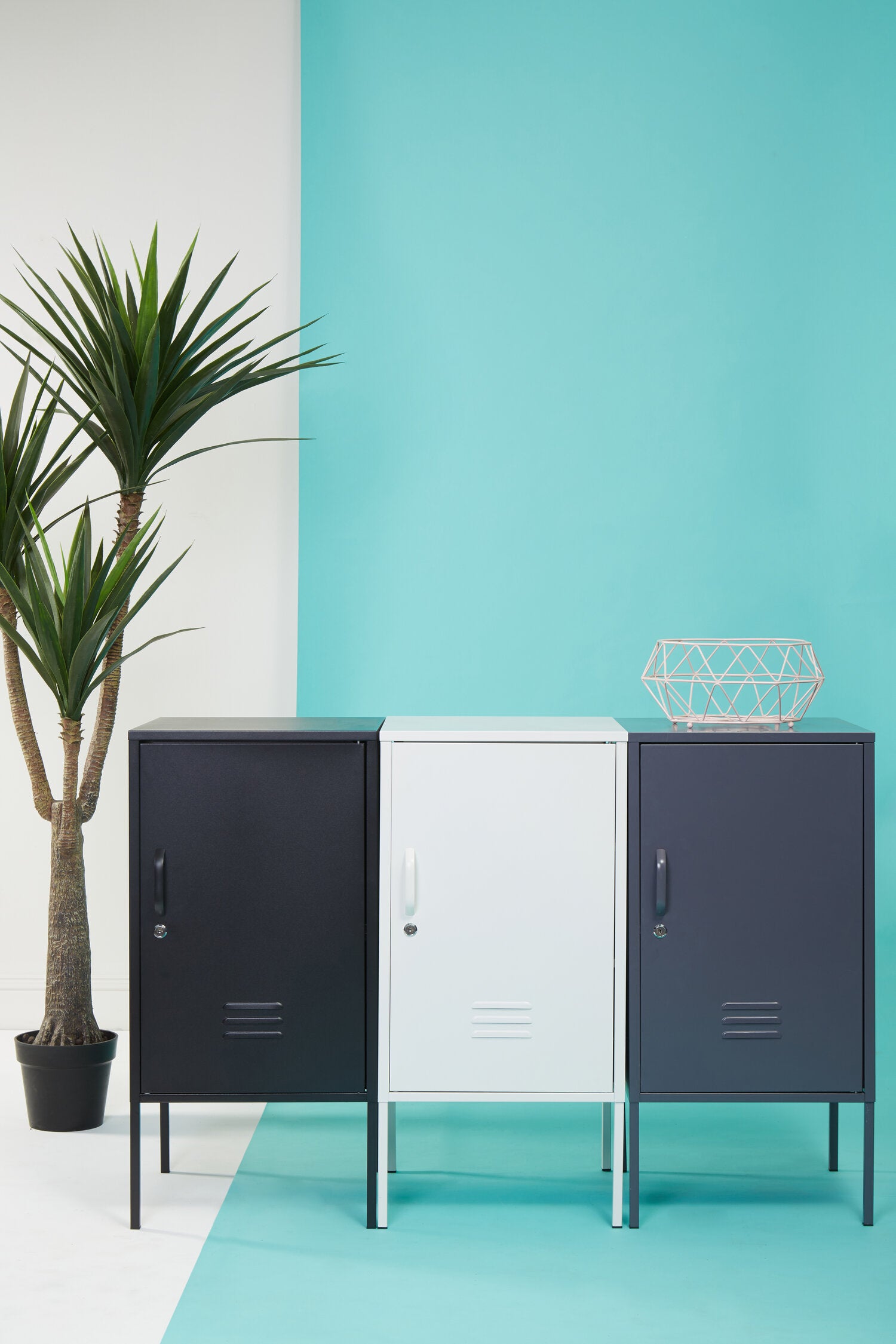 Stamford Small White Metal Locker - The Orchard Home and Gifts