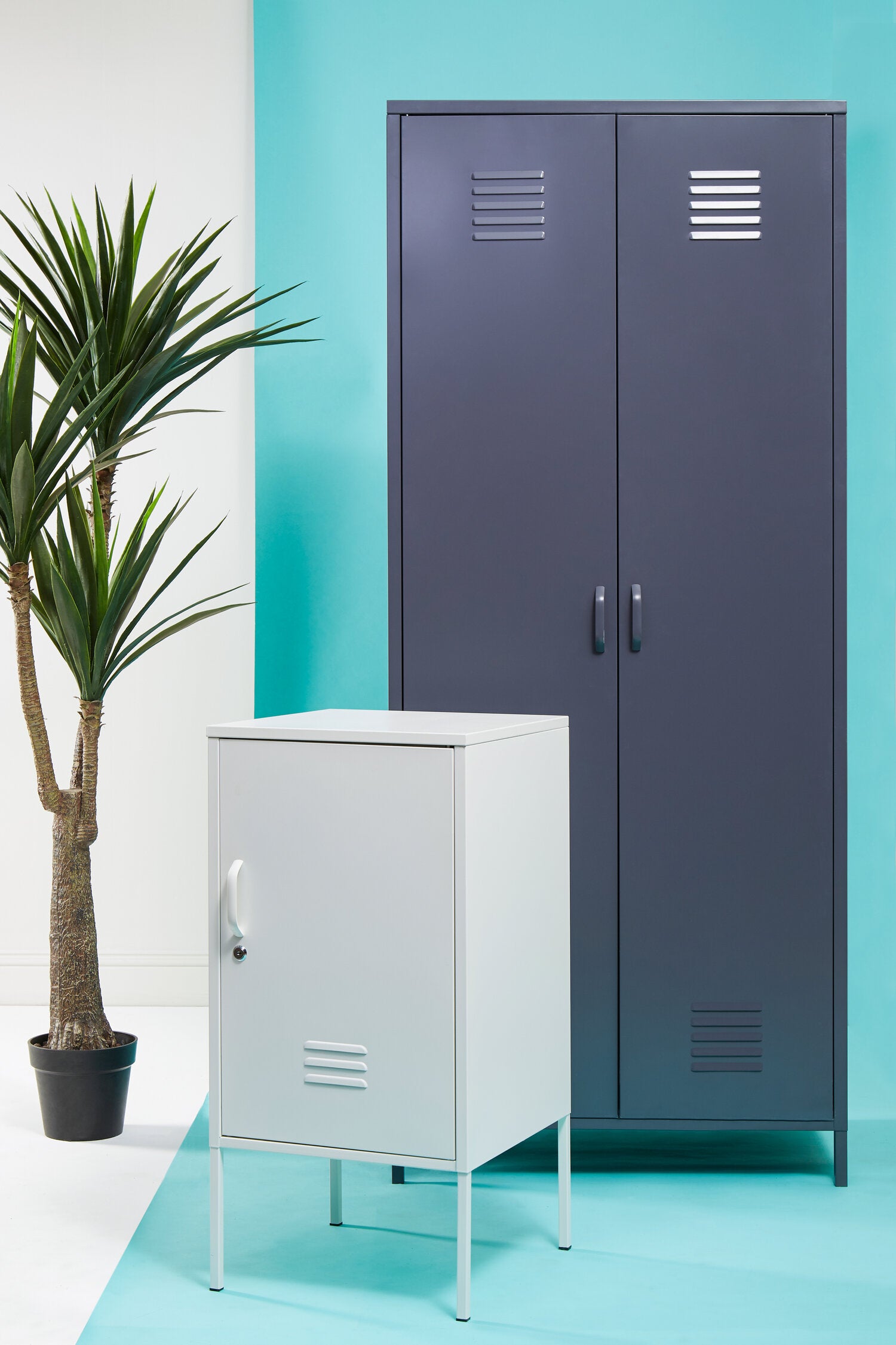 Stamford Small White Metal Locker - The Orchard Home and Gifts