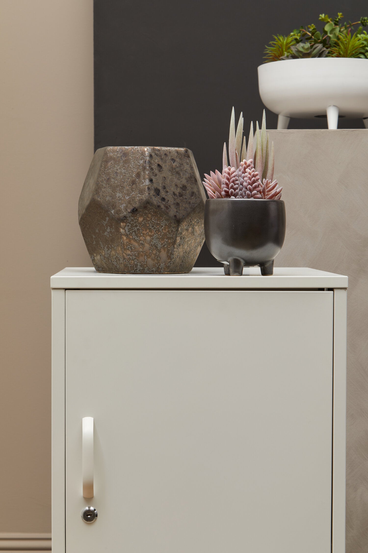 Stamford Small White Metal Locker - The Orchard Home and Gifts