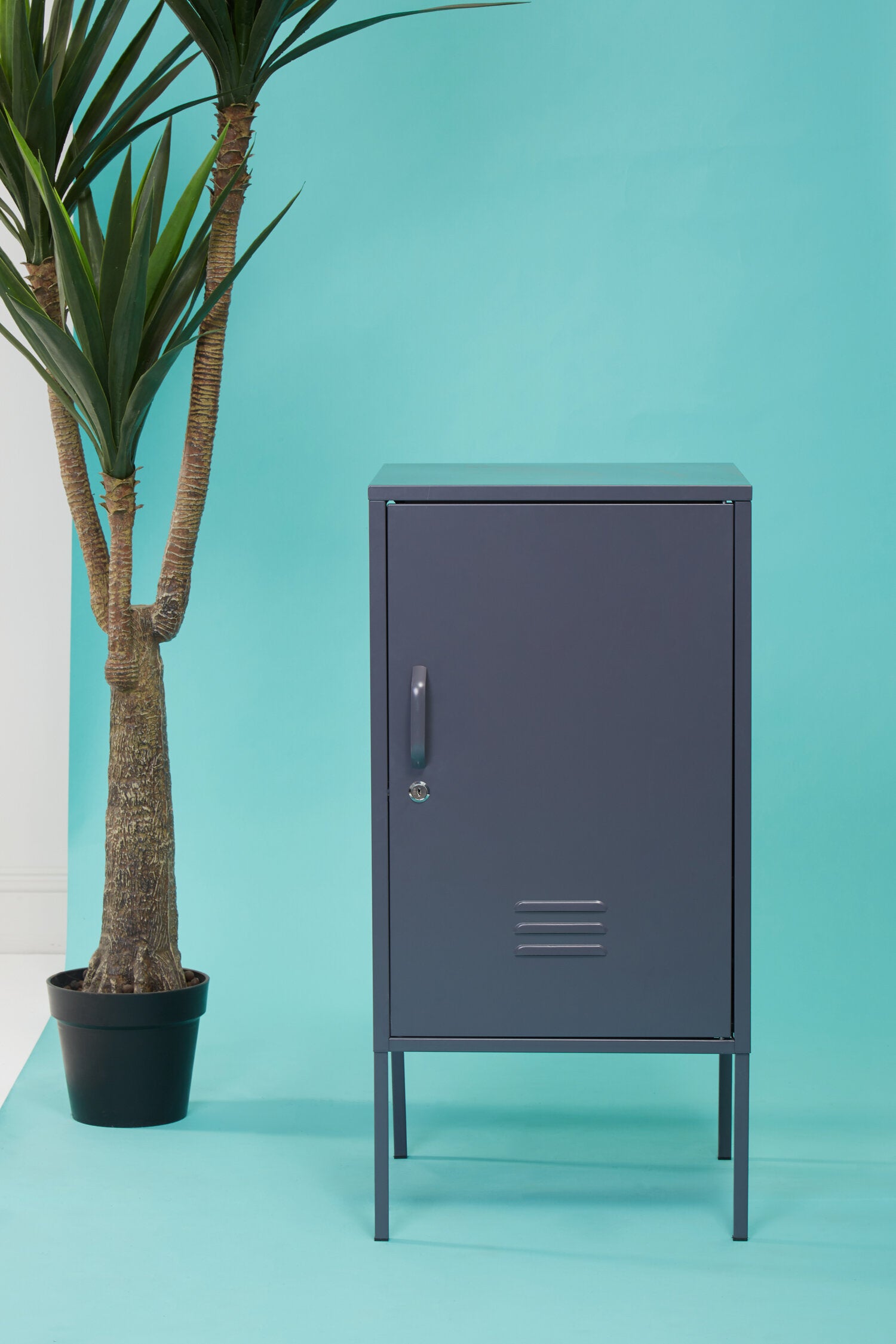 Stamford Small Grey One Door Metal Locker - The Orchard Home and Gifts