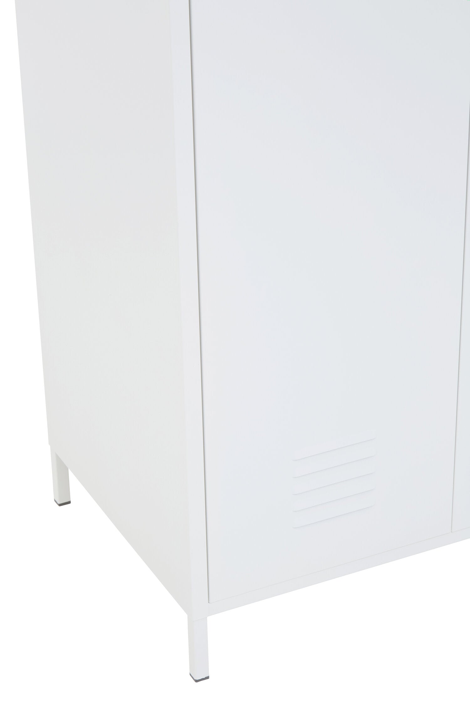 Stamford White Two Door Metal Locker - The Orchard Home and Gifts
