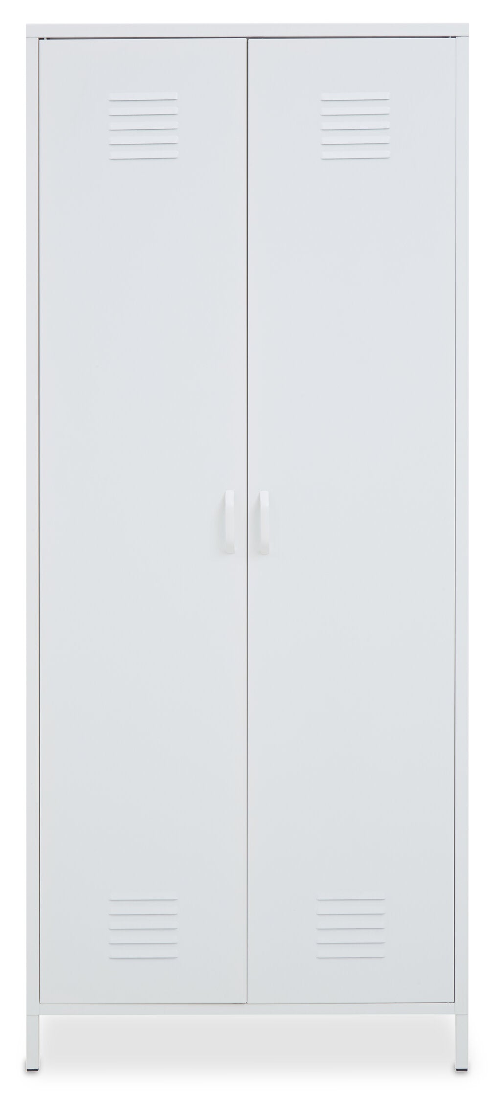 Stamford White Two Door Metal Locker - The Orchard Home and Gifts