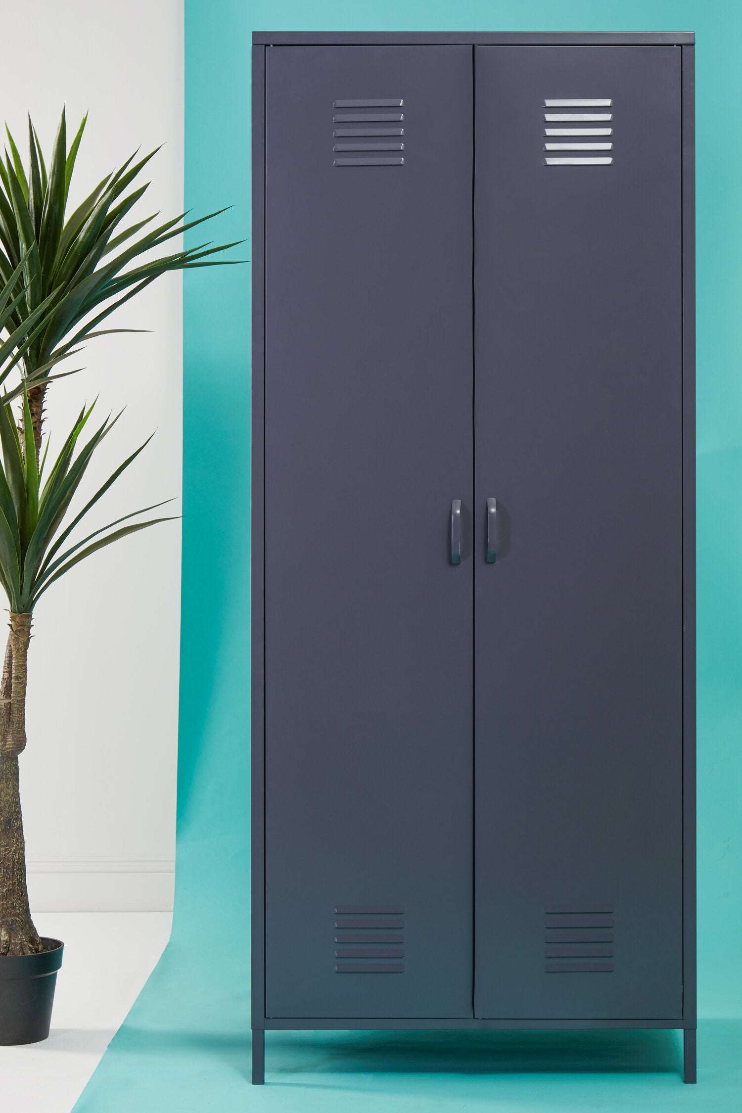 Stamford Grey Two Door Metal Locker - The Orchard Home and Gifts