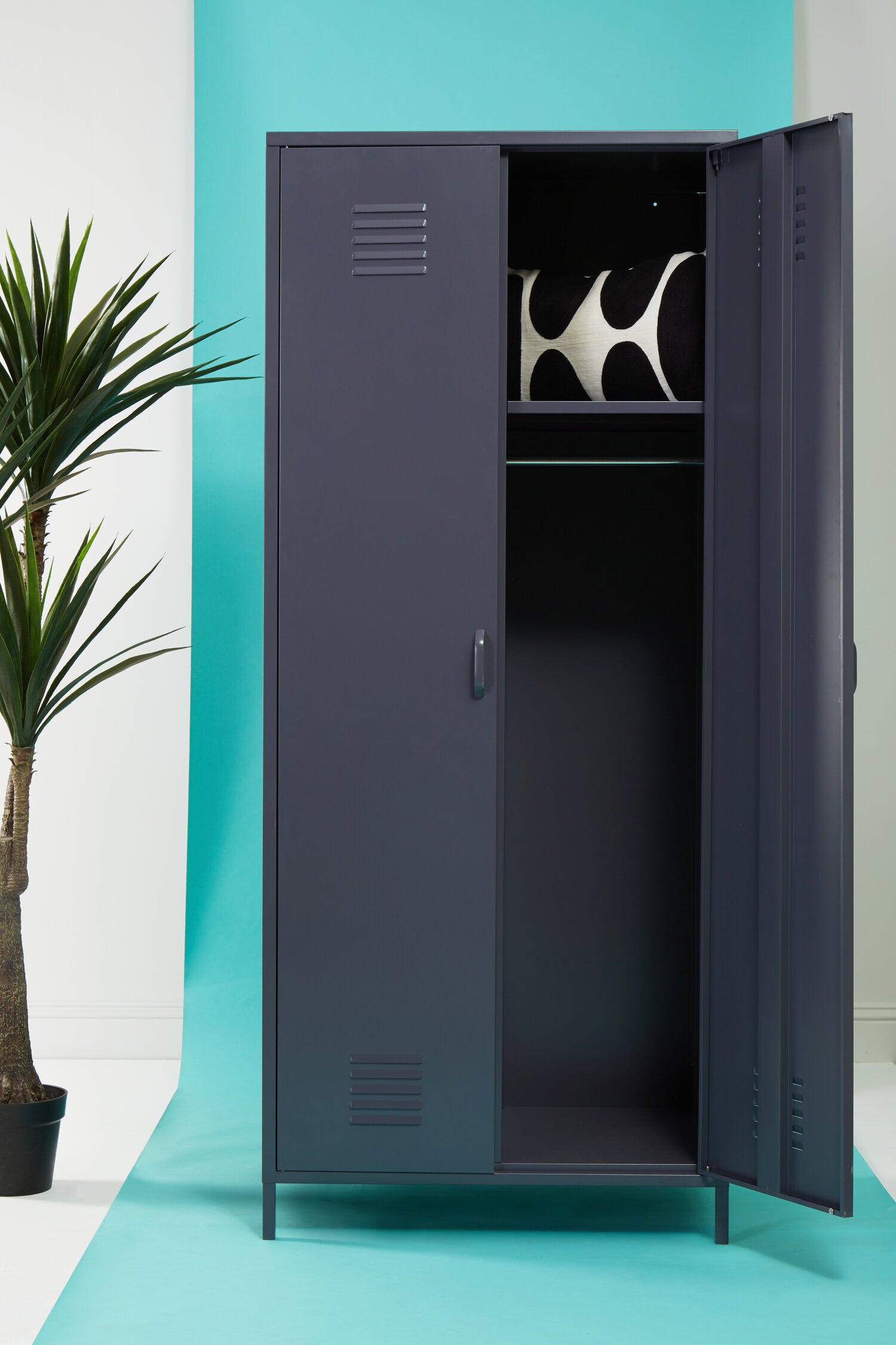 Stamford Grey Two Door Metal Locker - The Orchard Home and Gifts