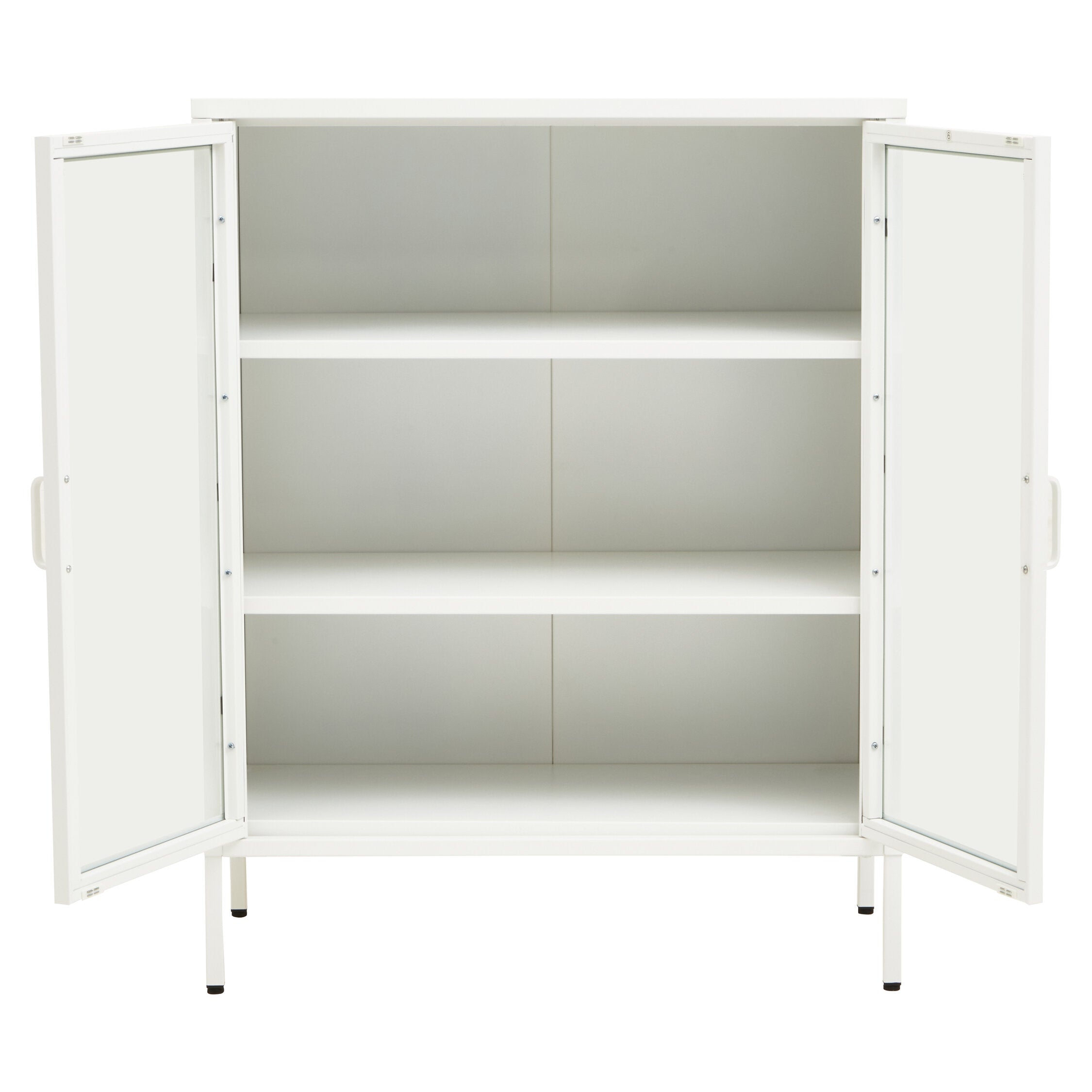 Asier White Metal Two Door Cabinet - The Orchard Home and Gifts