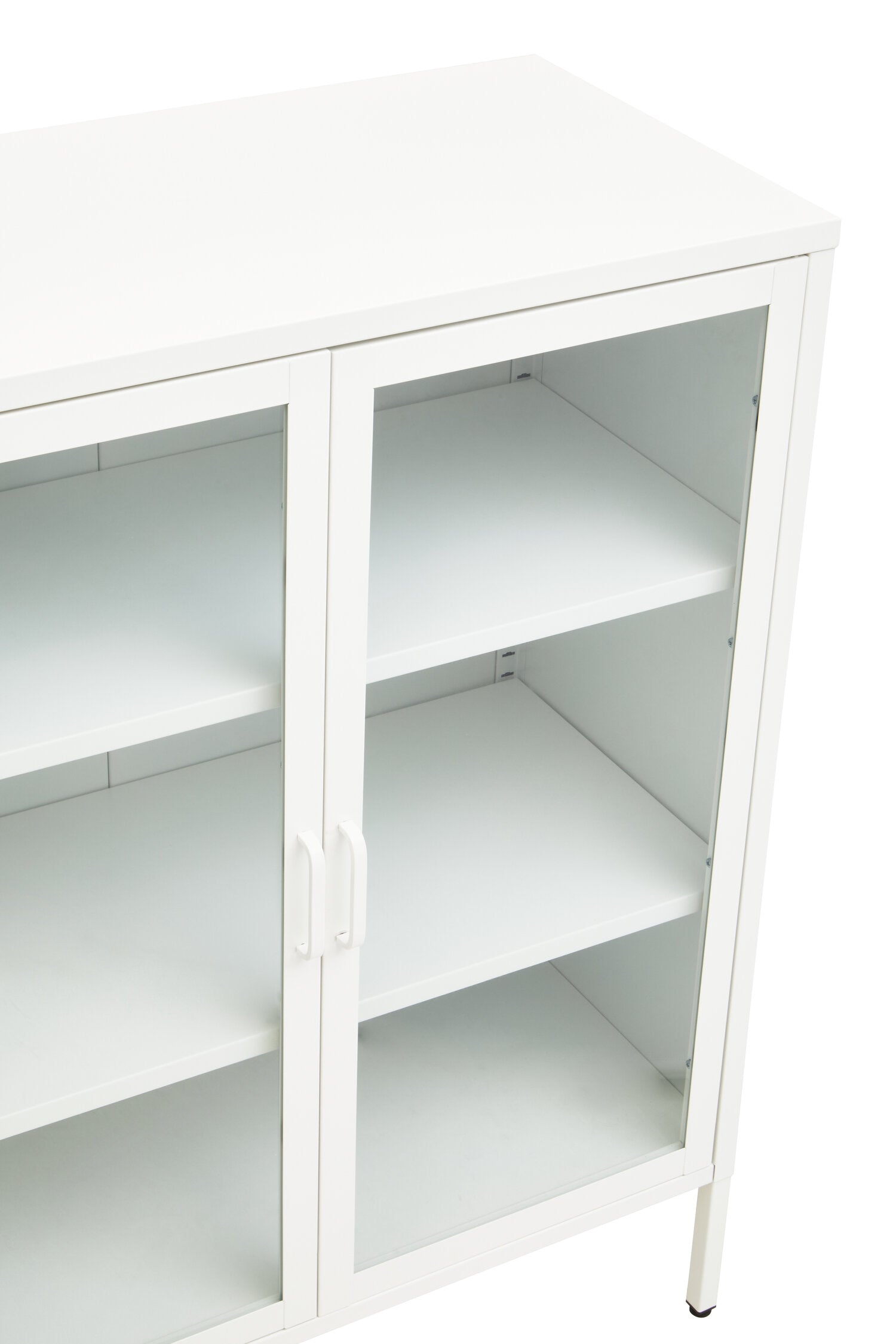Asier White Metal Two Door Cabinet - The Orchard Home and Gifts