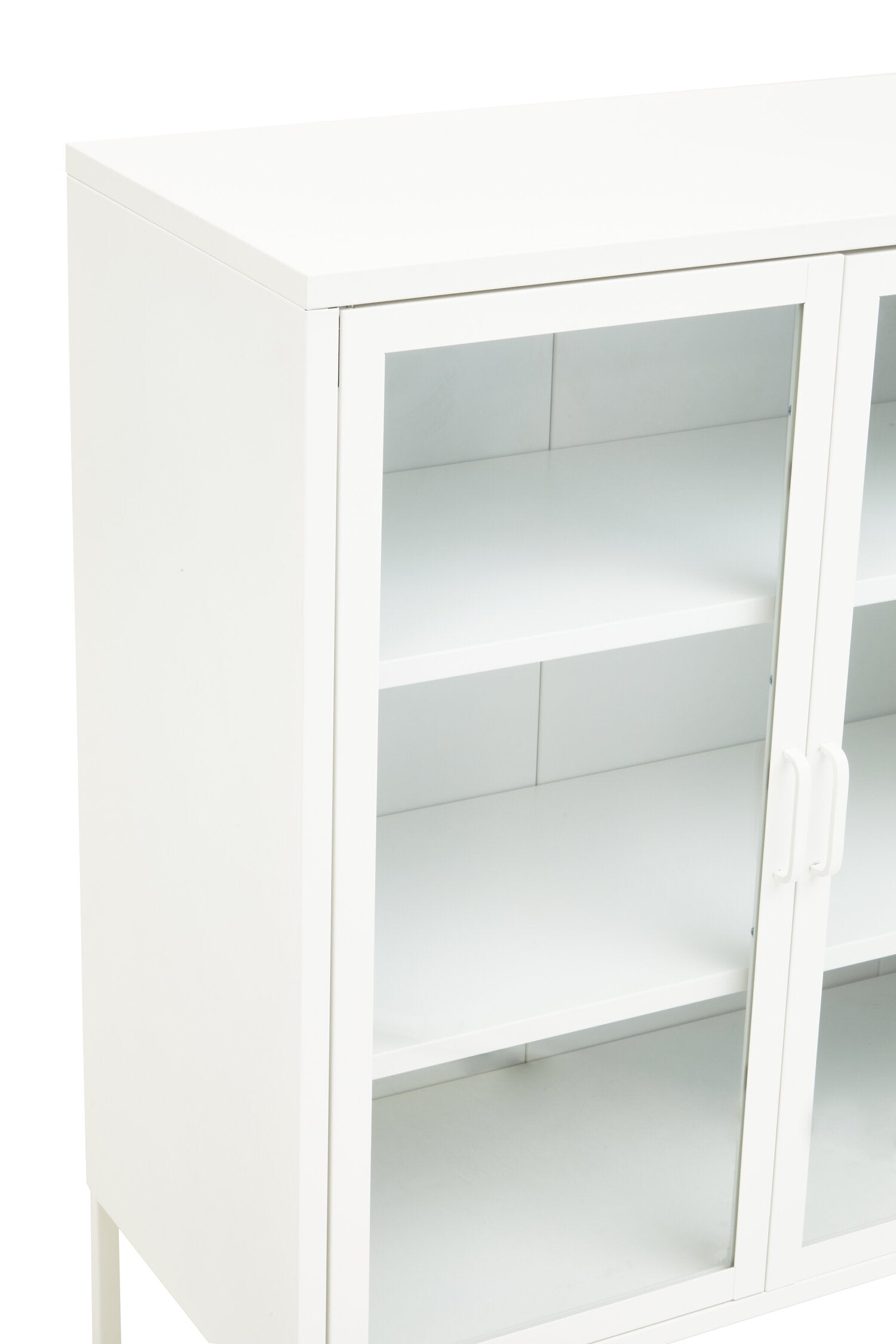 Asier White Metal Two Door Cabinet - The Orchard Home and Gifts