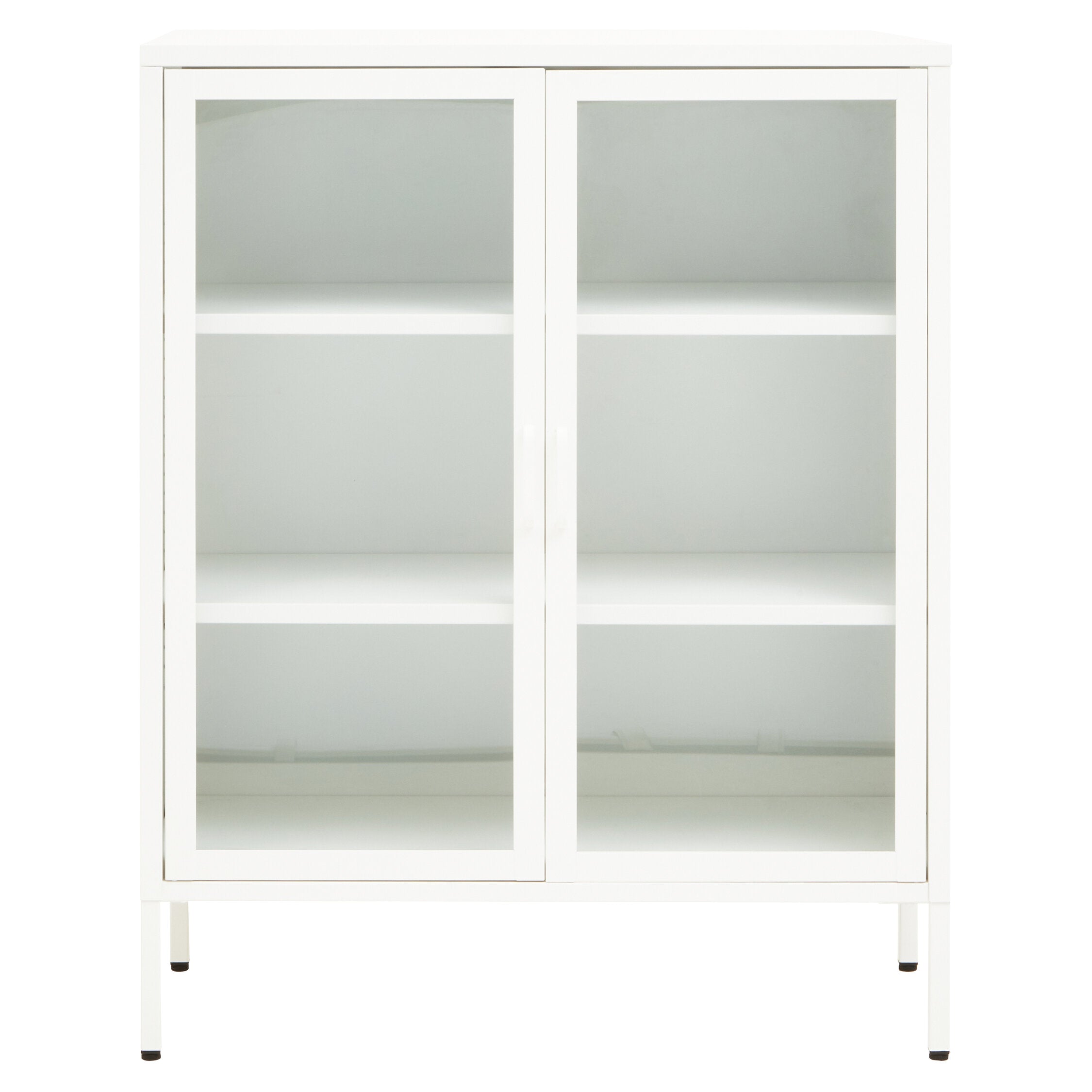 Asier White Metal Two Door Cabinet - The Orchard Home and Gifts