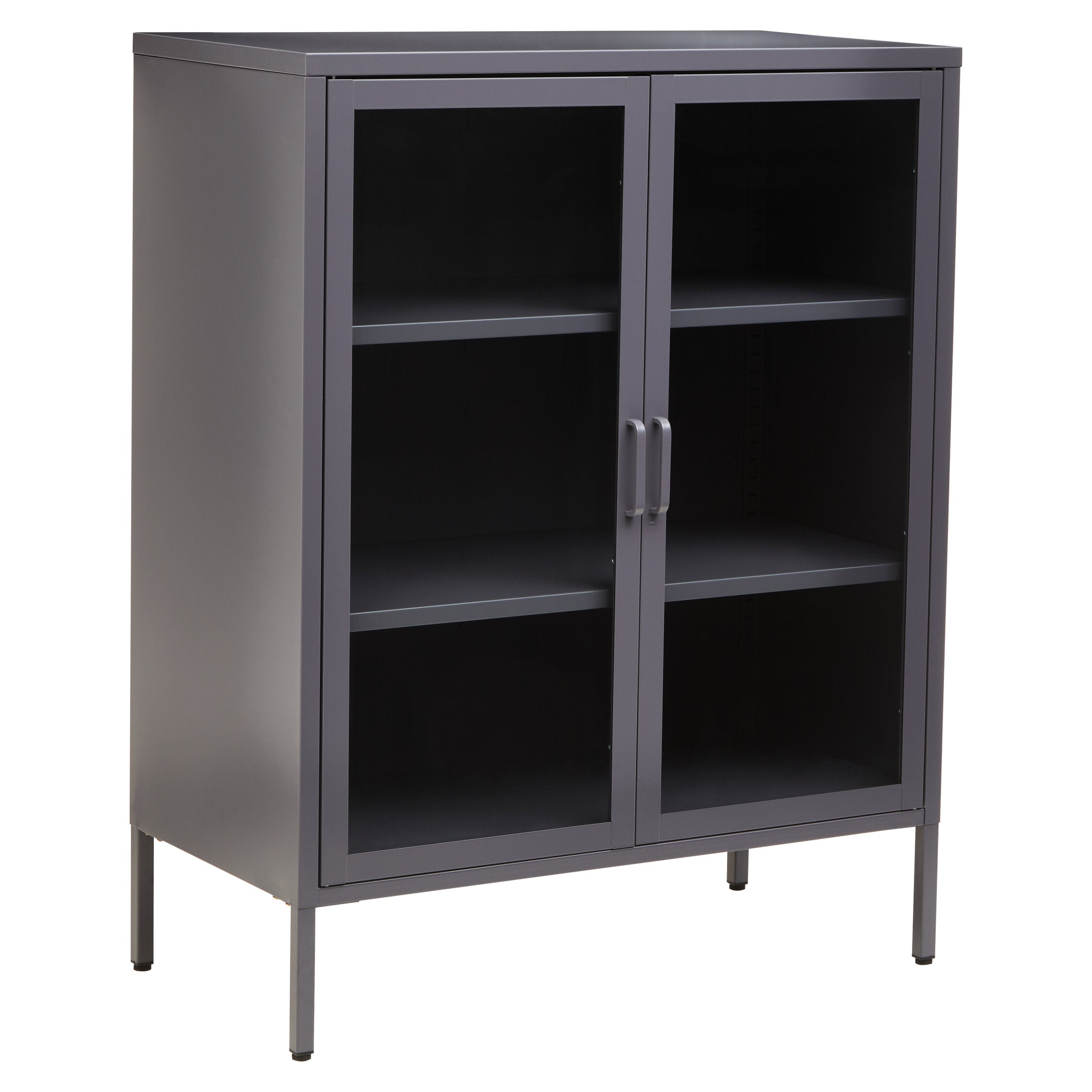 Asier Grey Metal Two Door Cabinet - The Orchard Home and Gifts
