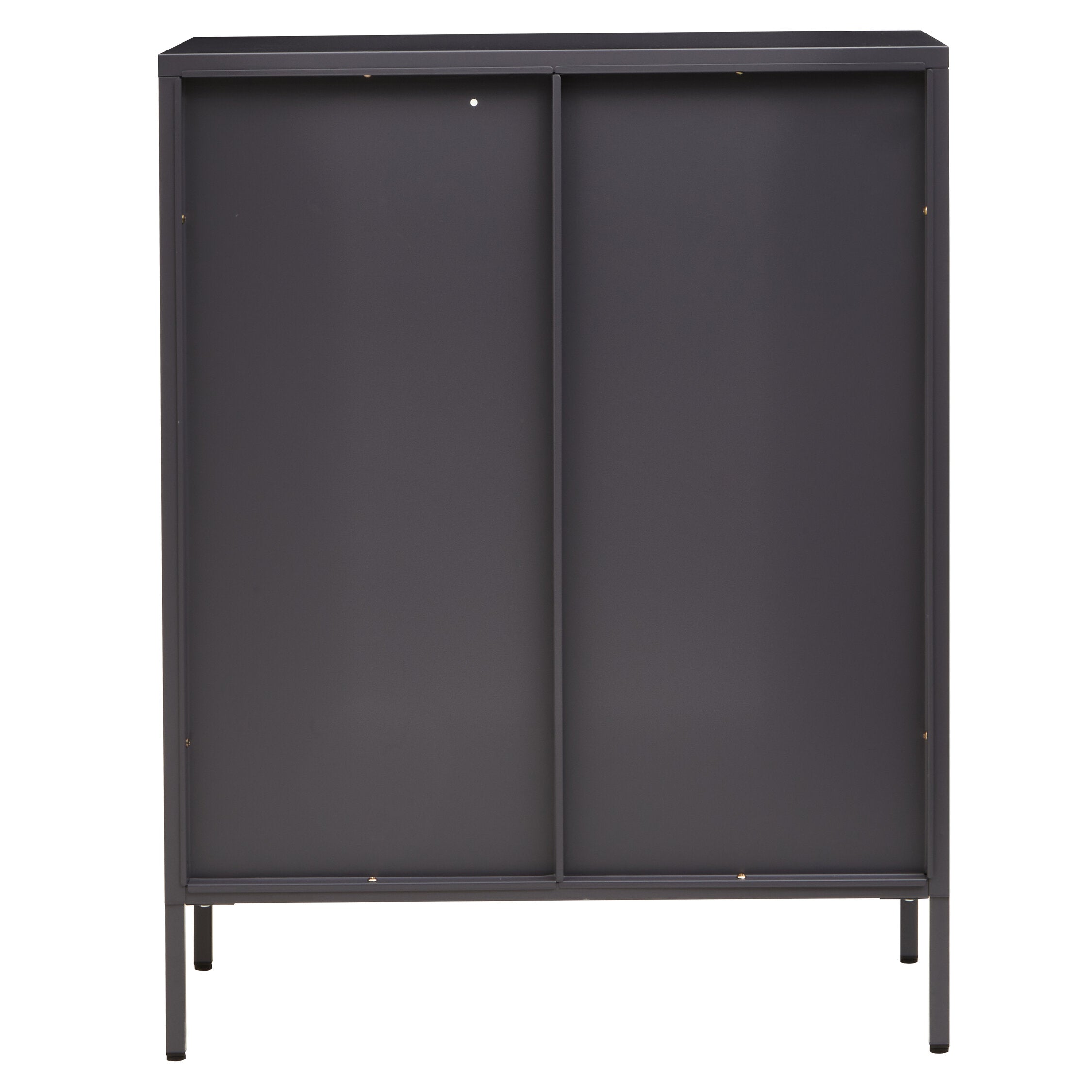 Asier Grey Metal Two Door Cabinet - The Orchard Home and Gifts
