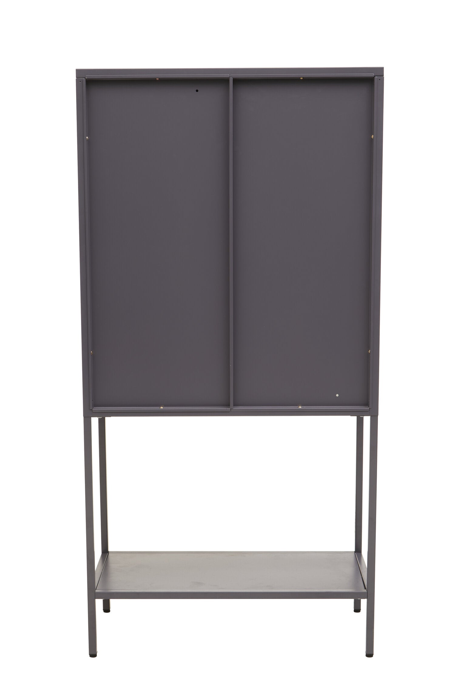 Asier Grey Metal Medium Two Door Cabinet with Shelf - The Orchard Home and Gifts