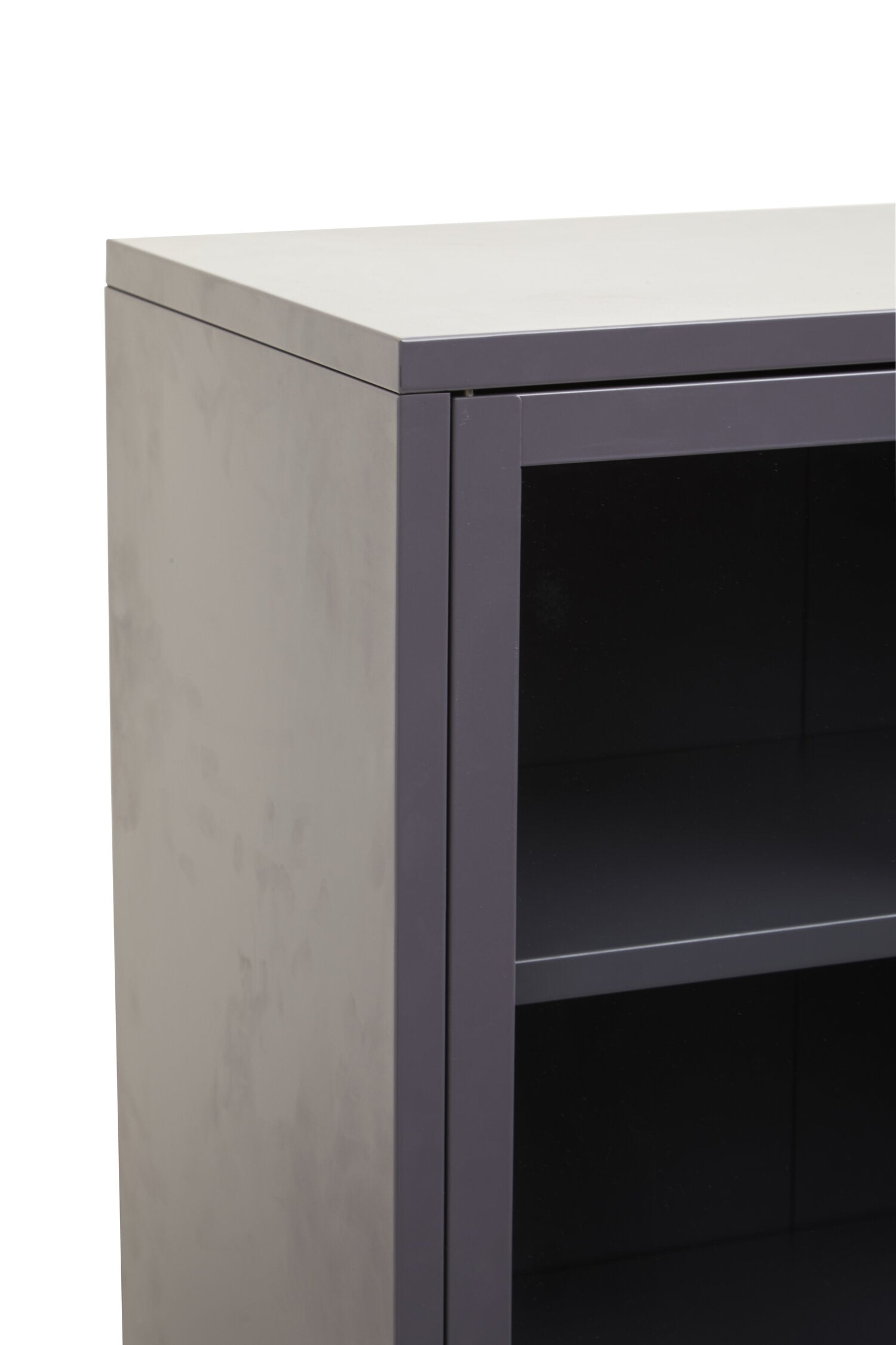 Asier Grey Metal Medium Two Door Cabinet with Shelf - The Orchard Home and Gifts