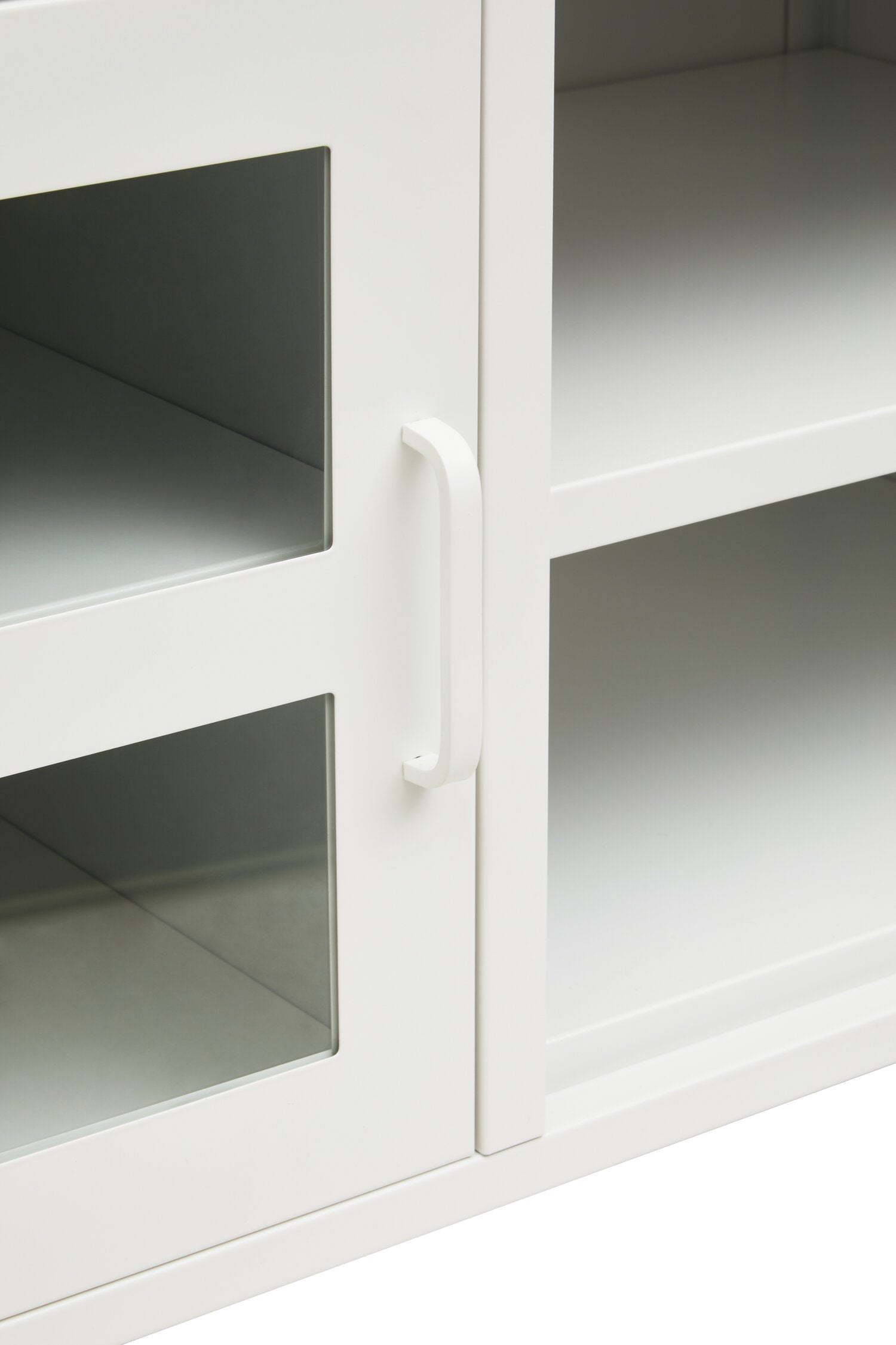 Asier White Metal Two Door Two Shelf Media Unit - The Orchard Home and Gifts