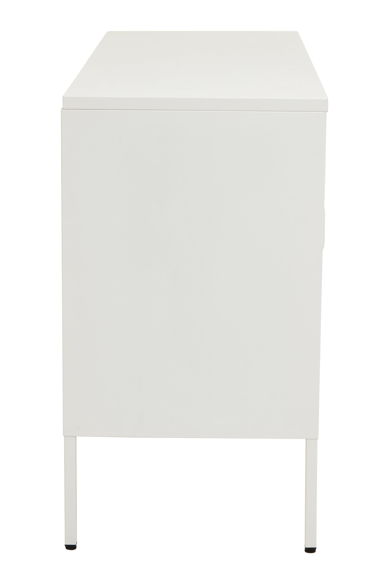 Asier White Metal Three Door Two Shelf Cabinet - The Orchard Home and Gifts