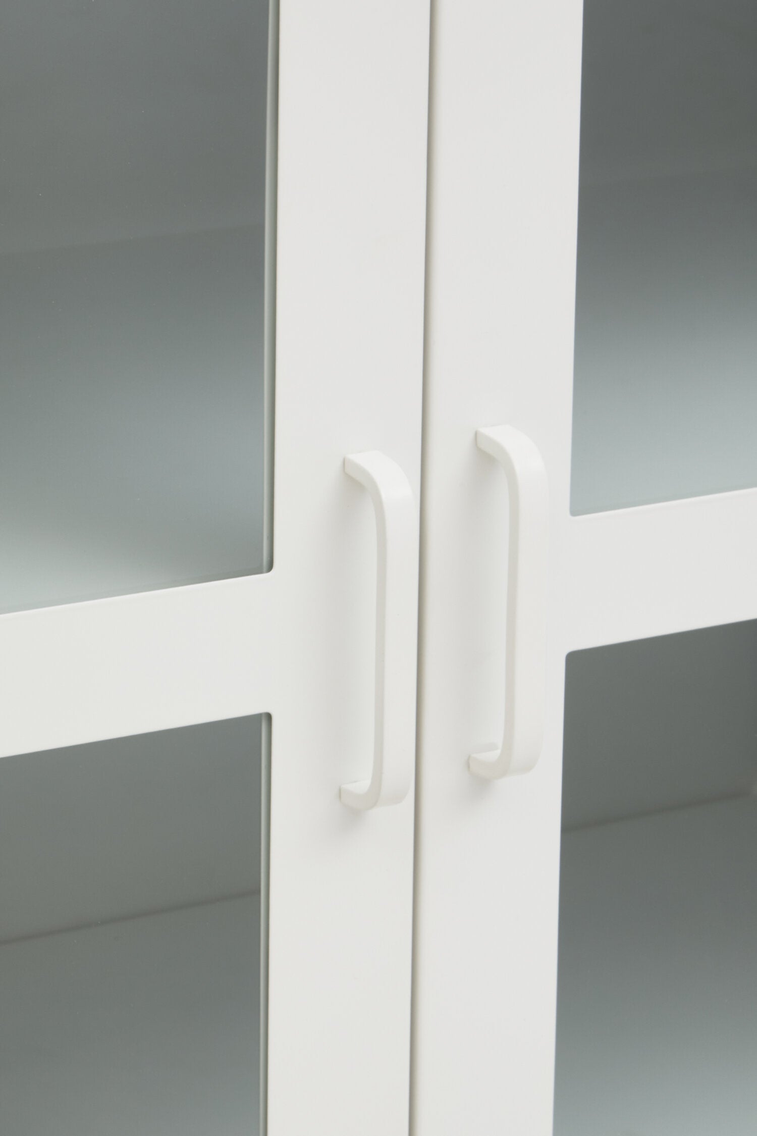 Asier White Metal Three Door Two Shelf Cabinet - The Orchard Home and Gifts