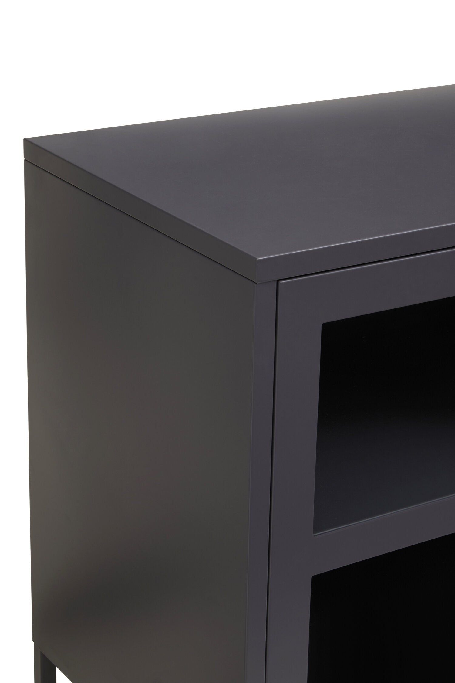 Asier Grey Metal Three Door Two Shelf Cabinet - The Orchard Home and Gifts