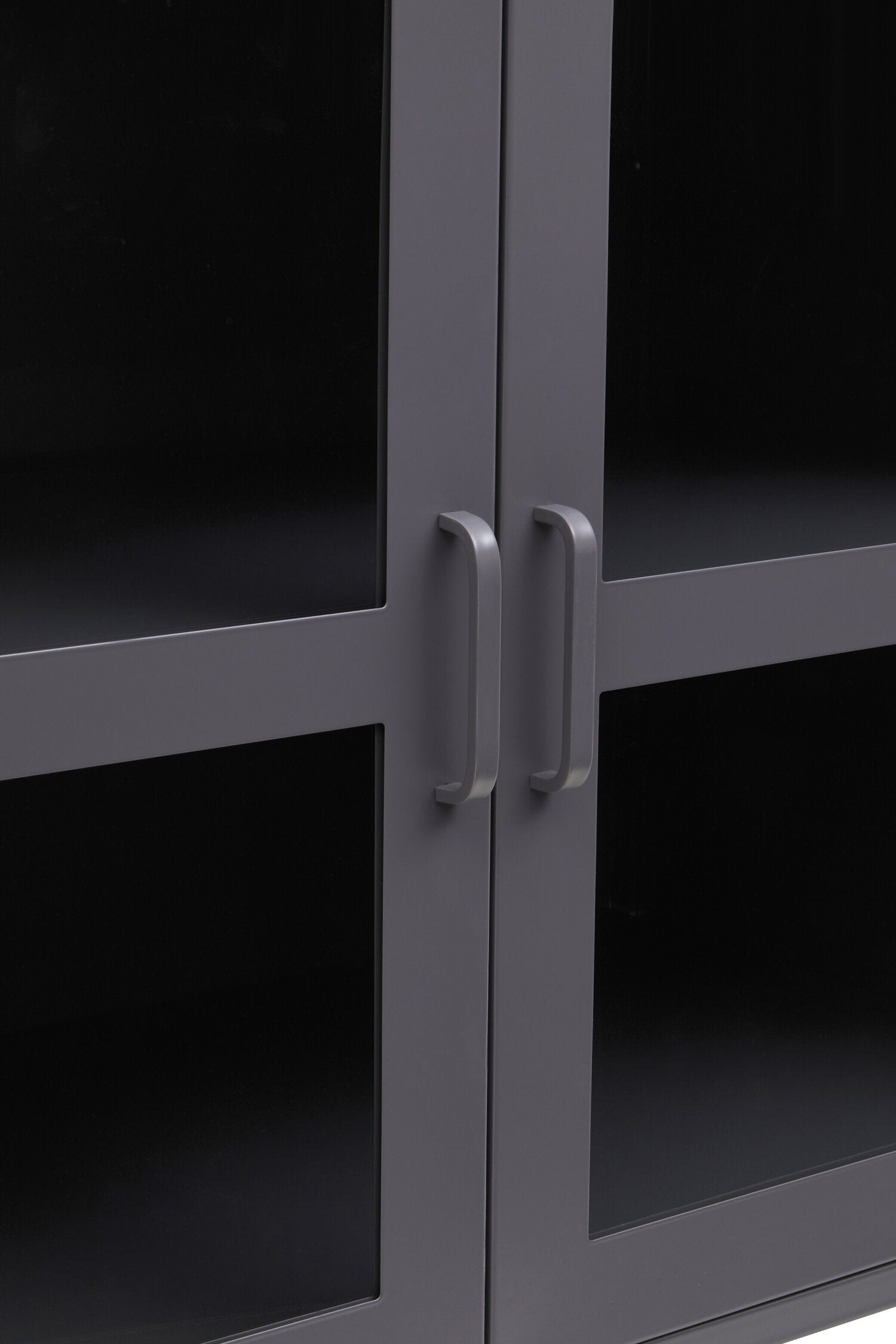 Asier Grey Metal Three Door Two Shelf Cabinet - The Orchard Home and Gifts