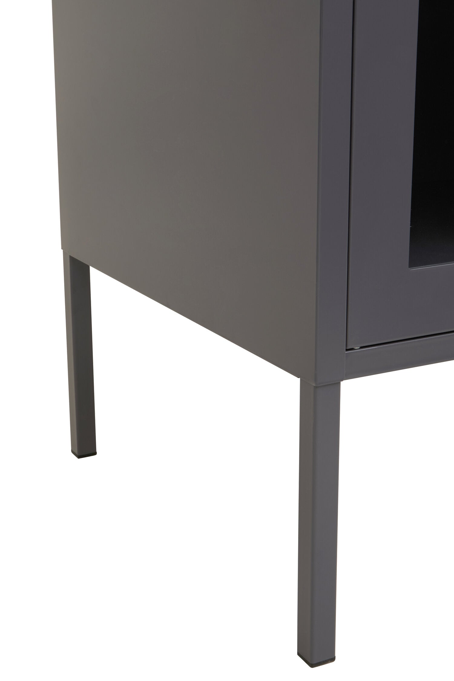 Asier Grey Metal Three Door Two Shelf Cabinet - The Orchard Home and Gifts