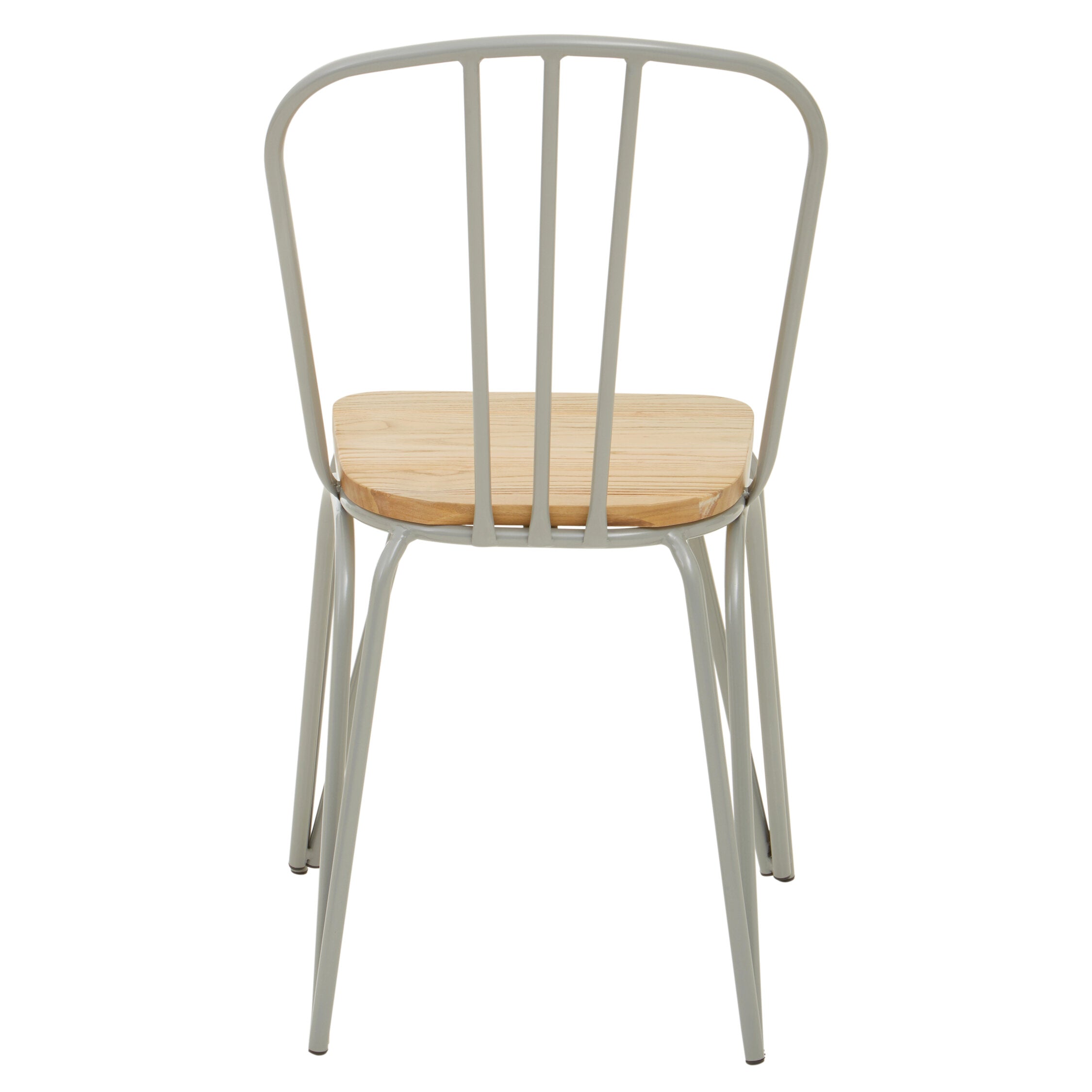 Salford Grey Metal and Elm Wood Dining Chair