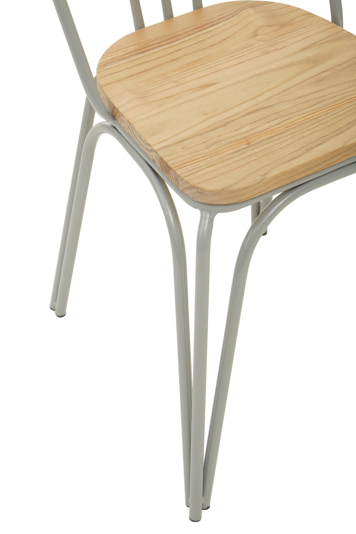 Salford Grey Metal and Elm Wood Dining Chair